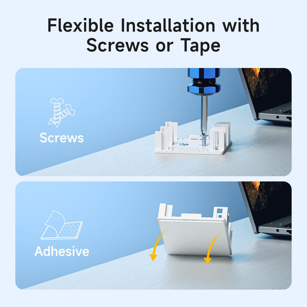Cable Matters 10-Pack, 2-Port Keystone Jack Surface Mount Box in White