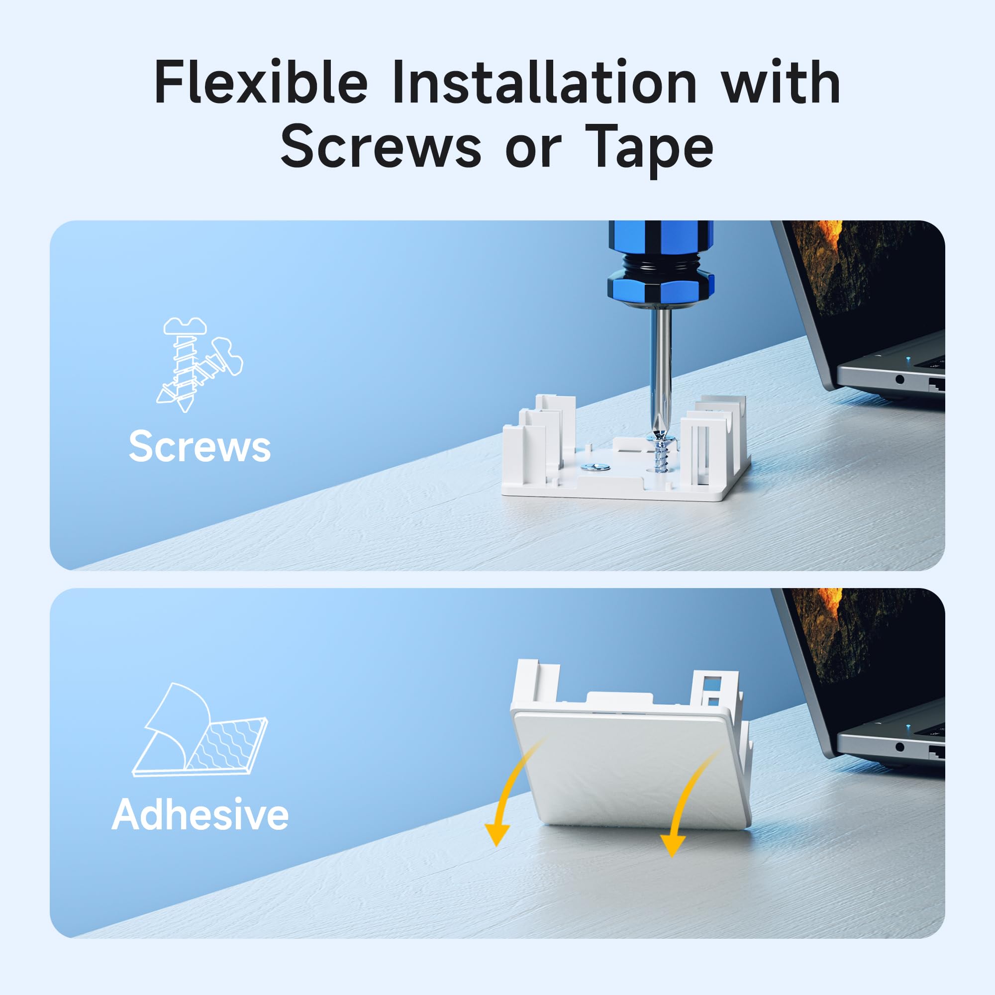Cable Matters 10-Pack, 2-Port Keystone Jack Surface Mount Box in White