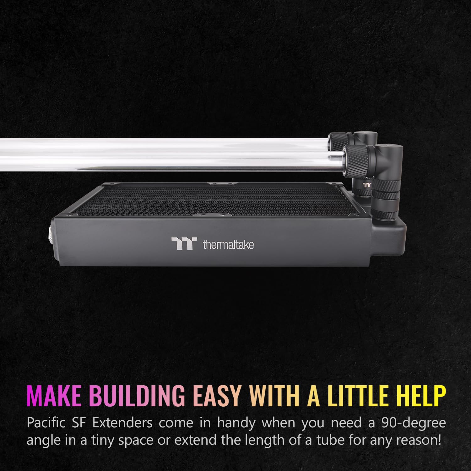 Thermaltake Pacific SF Female to Male 20mm Extender Matte Black/DIY LCS/Fittings CL-W392-CU00MK-A