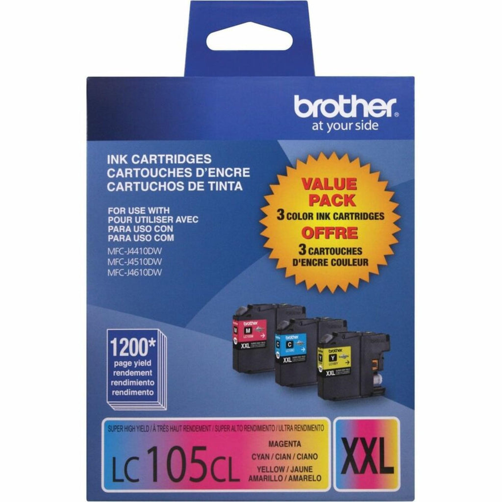 Brother Genuine LC1053PKS Super High Yield XXL Ink Cartridges,Cyan, magenta, yellow