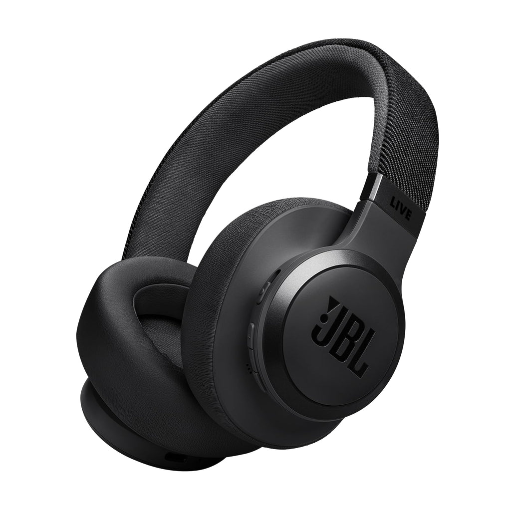 JBL Live 770NC Wireless On-Ear Headphones with Adaptive Noise Cancelling with Smart Ambience, Up to 65 Hours of Playtime, Comfortable Fabric Headband and Carry Pouch