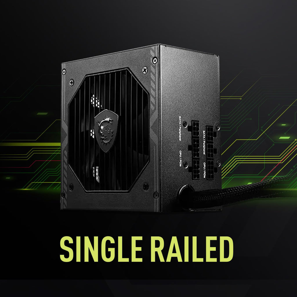 MSI MAG A650BE Gaming Power Supply - Certified 80 Plus Bronze 650W - Semi-Modular - Low Noise PSU ATX