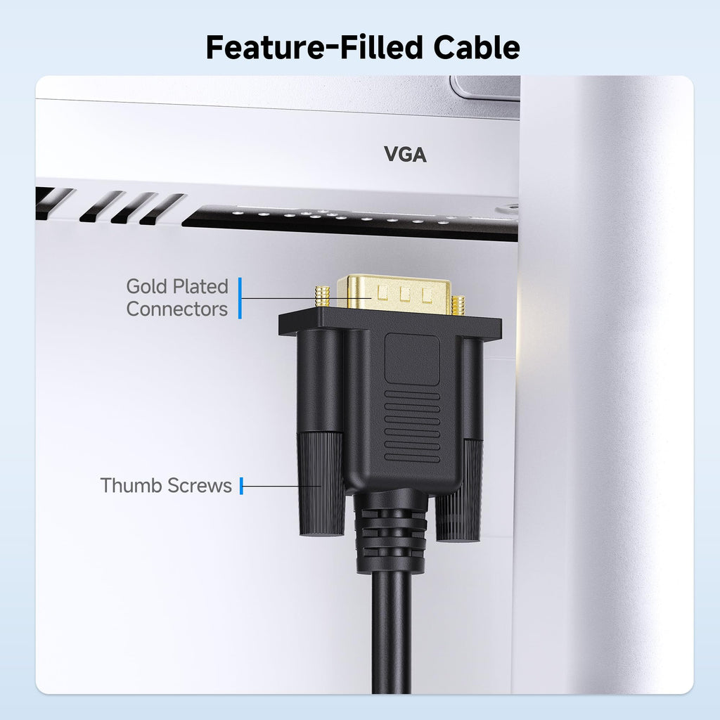 Cable Matters VGA Extension Cable (VGA Cable Male to Female) - 10 Feet