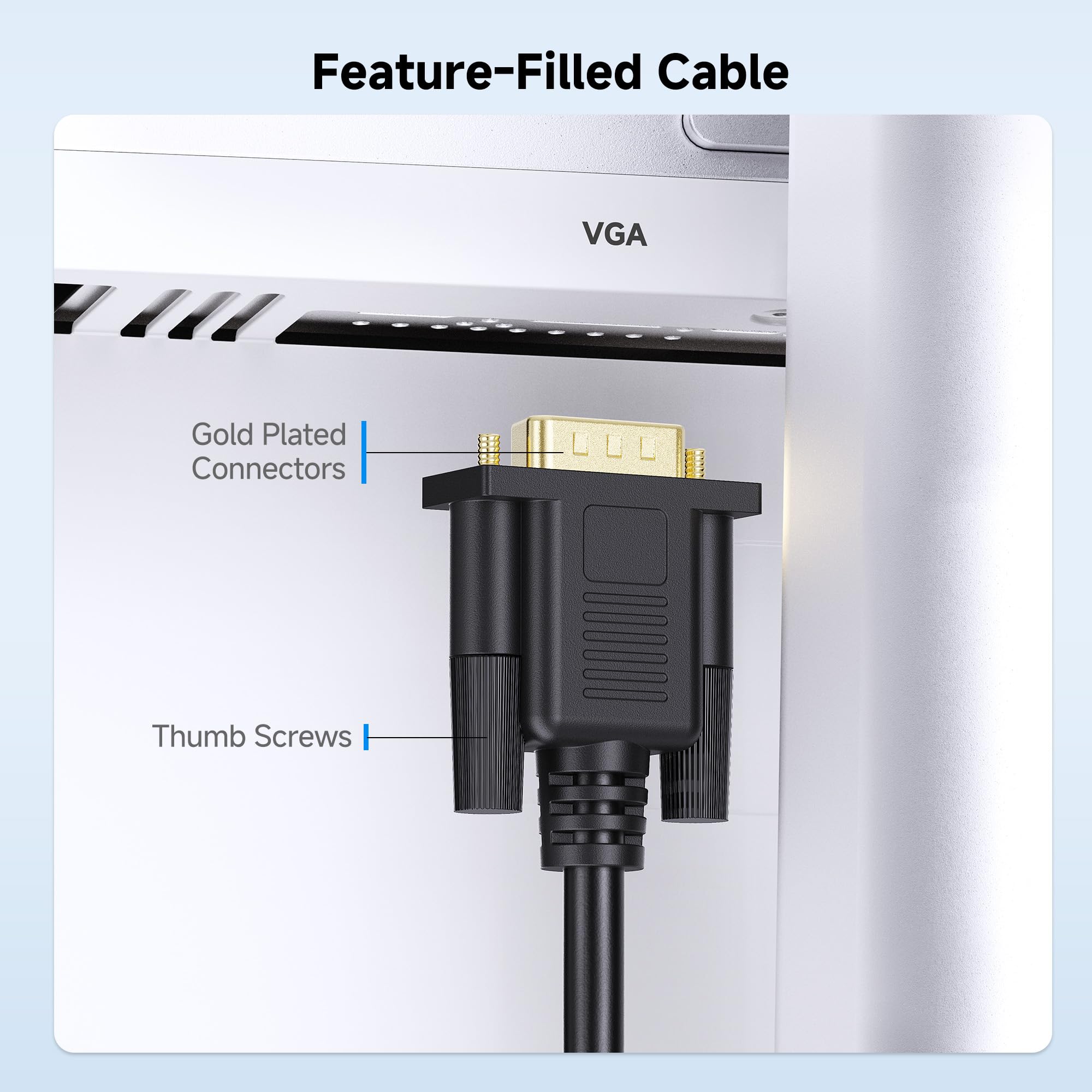 Cable Matters VGA Extension Cable (VGA Cable Male to Female) - 10 Feet