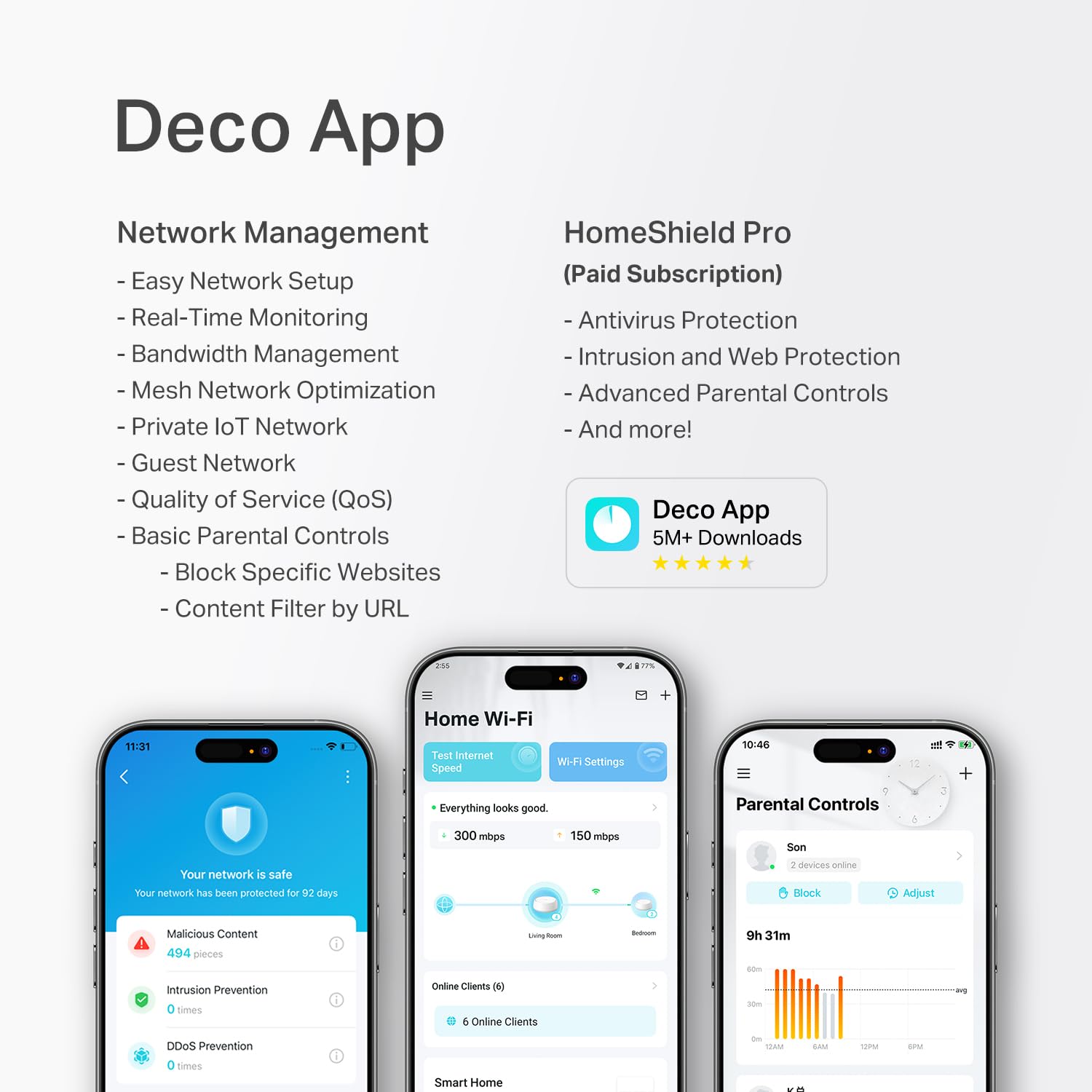 TP-Link Deco BE23 Dual-Band BE3600 WiFi 7 Mesh Wi-Fi System | 4-Stream 3.6 Gbps, 160 Mhz | Covers up to 6,500 Sq.Ft | 2× 2.5G Ports Wired Backhaul | VPN,MLO,AI-Roaming, HomeShield, 3-Pack