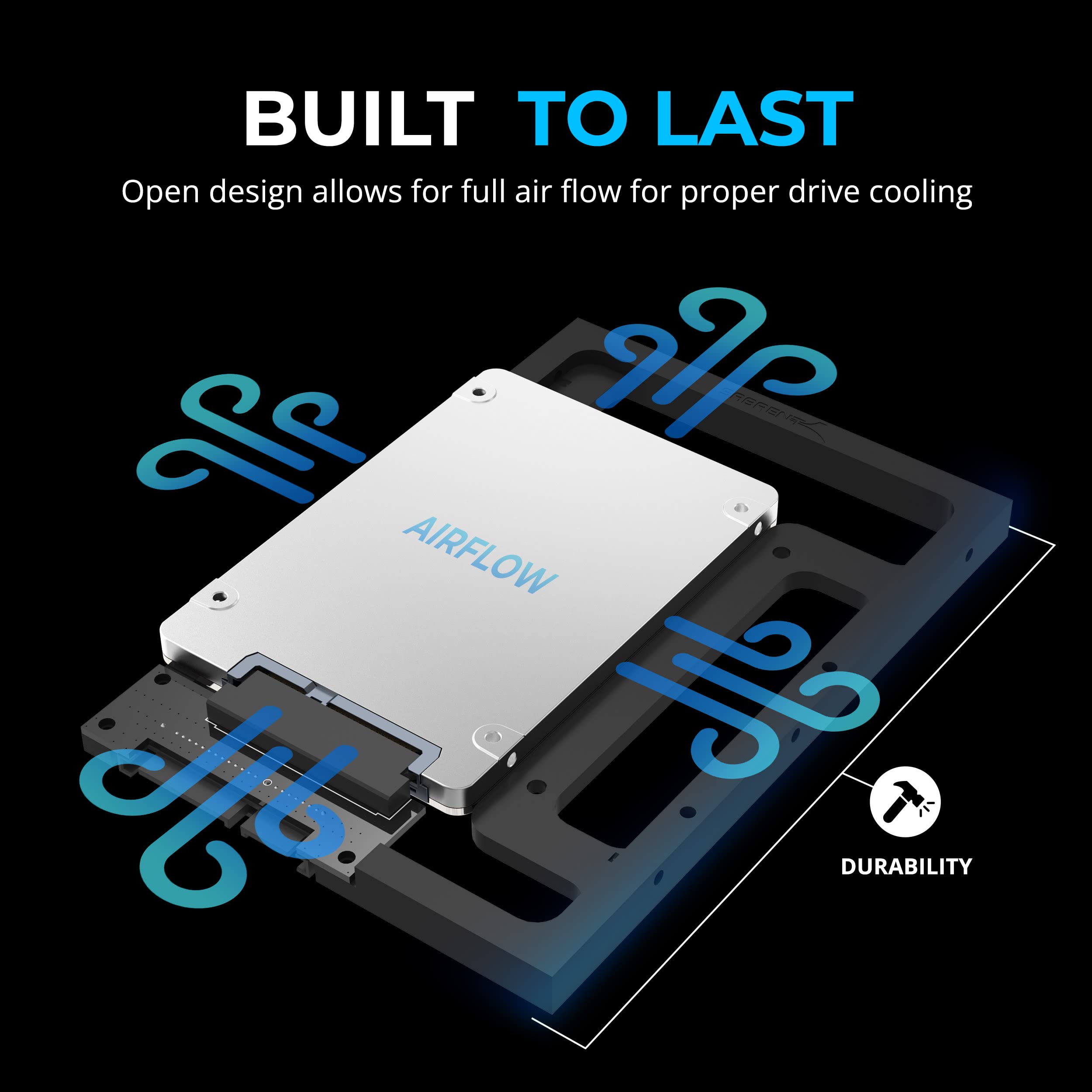SABRENT 2.5" to 3.5" SSD Mounting Bracket Internal Hard Drive Adapter