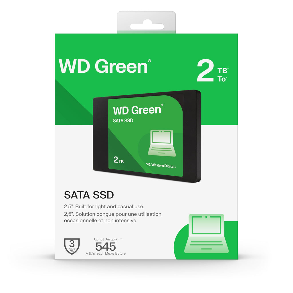 Western Digital WD Green SATA 2TB, Up to 545MB/s, 2.5"/7mm, 3 Year Warranty, Internal Solid State Drive (WDS200T5G0A-00CPT0)
