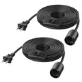 Cable Matters 2-Pack Hanging Light Cord with Switch - 25ft, Pendant Light Cord with Plug, Black