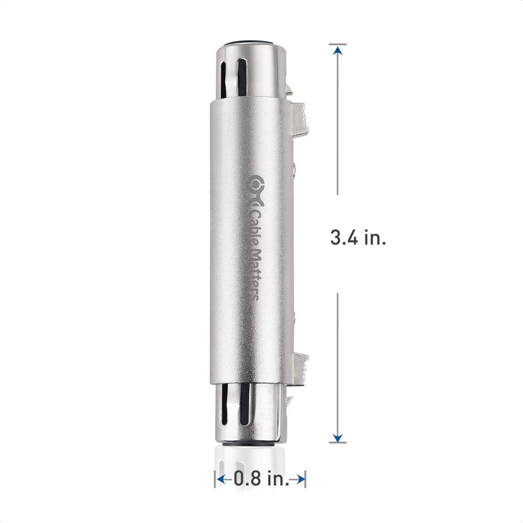 Cable Matters 2-Pack XLR to XLR Gender Changer Adapter - Female to Female