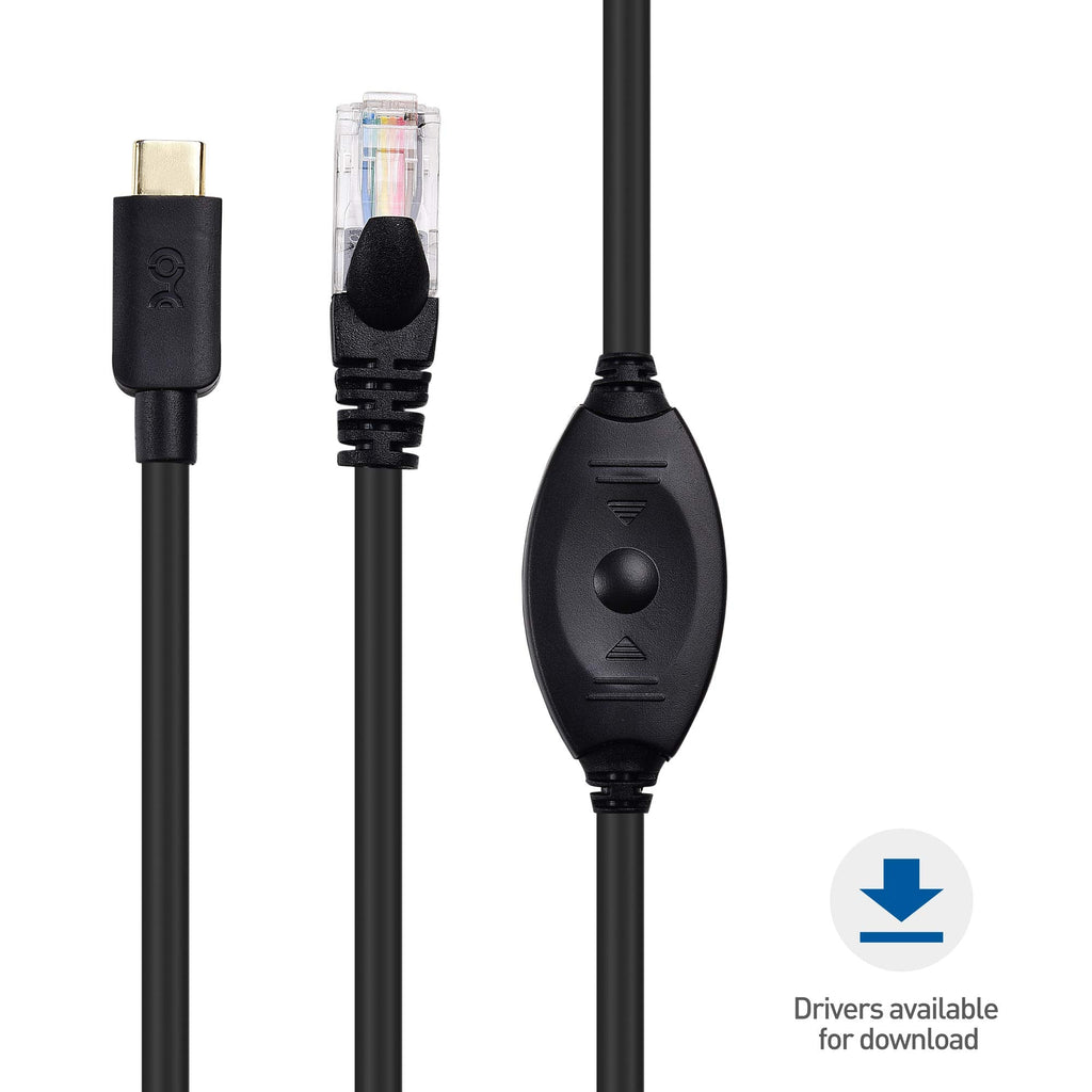 Cable Matters USB C to RJ45 Console Cable for Windows and MacBook Pro - 6ft, Compatible Cisco Console Cable, Rollover Cord with FTDI