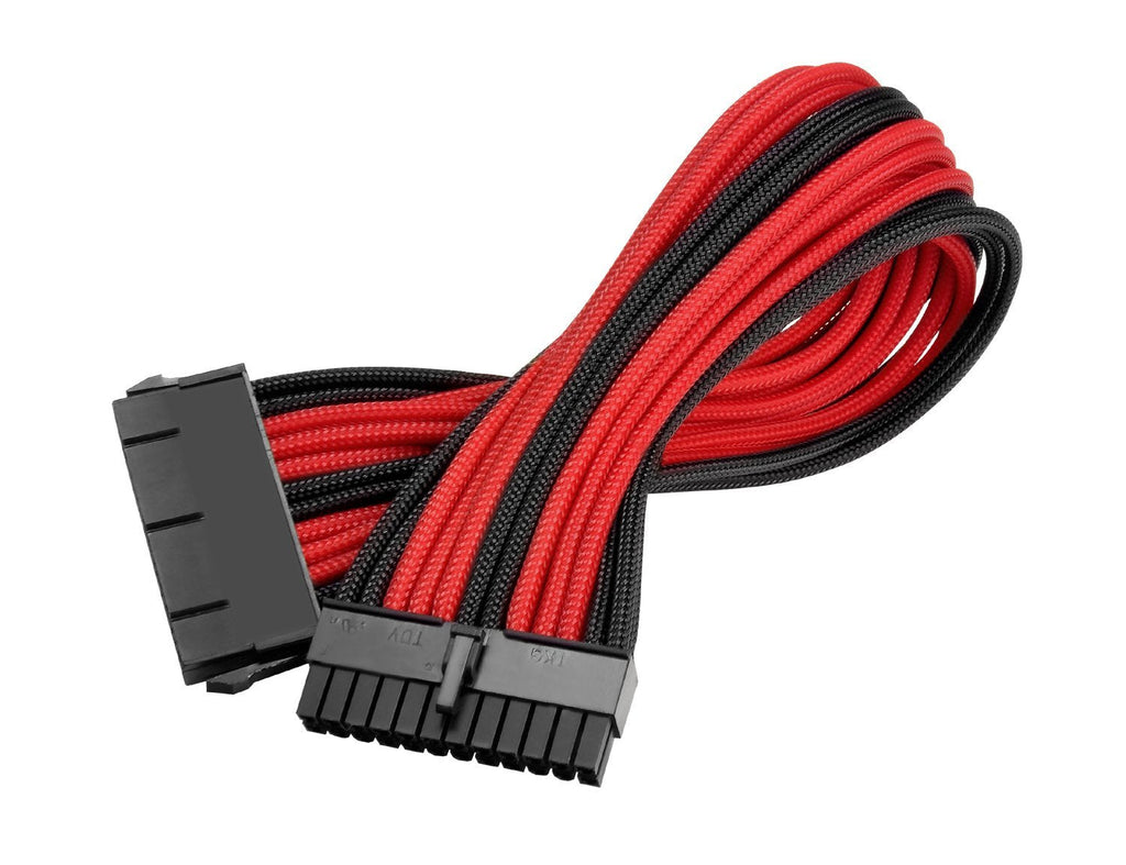 Thermaltake TtMod Sleeve Extension Power Supply Cable Kit ATX/EPS/8-pin PCI-E/6-pin PCI-E with Combs, Red/Black AC-033-CN1NAN-A1