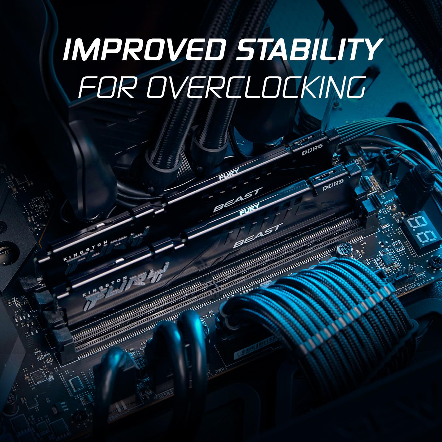 Kingston FURY Beast Black DDR5 16GB 6800MT/s CL34 DIMM Desktop Gaming Memory Single Module AMD EXPO and Intel XMP - KF568C34BBE-16