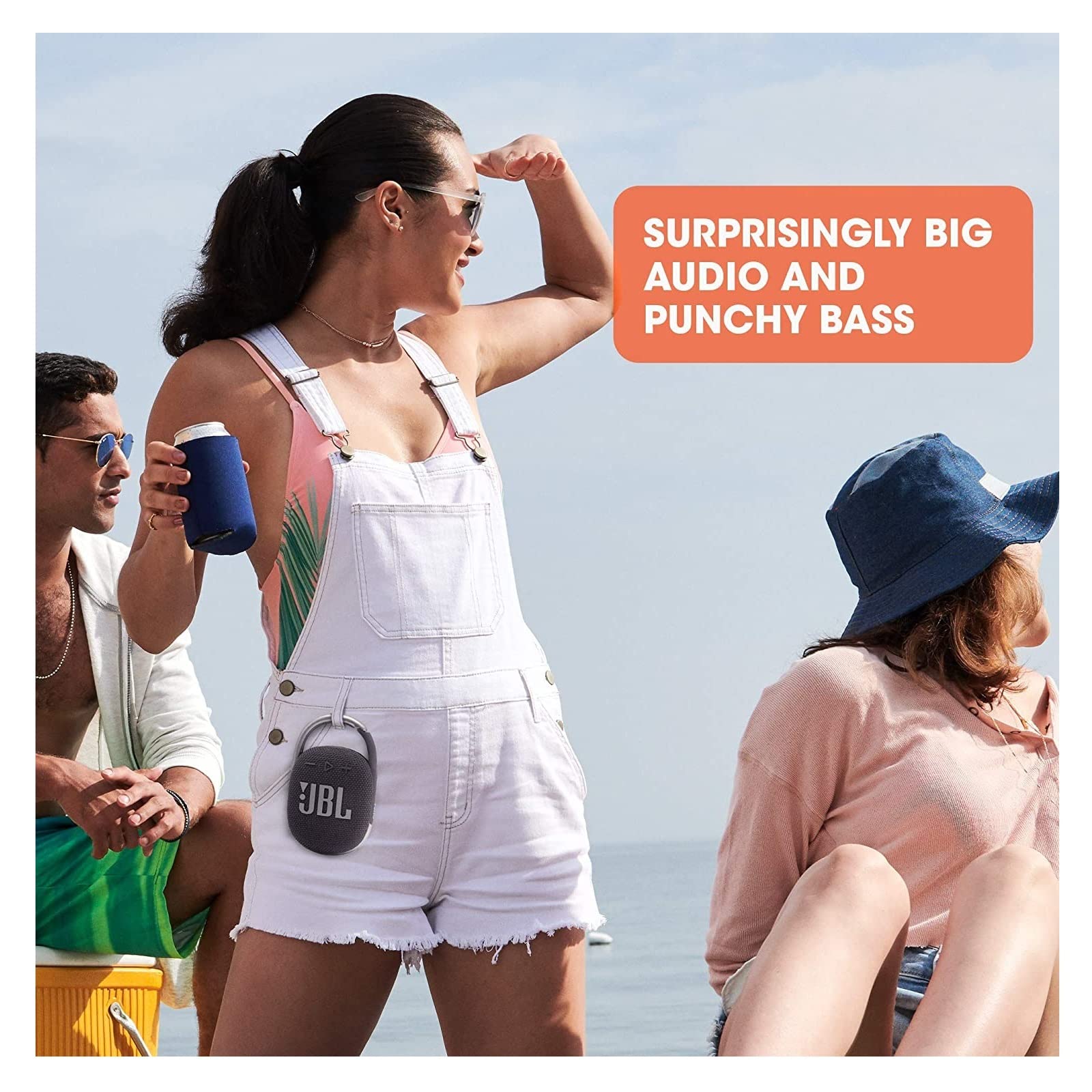 JBL 2 Pack Clip 4 Waterproof Wireless Audio Bluetooth Speaker Bundle (Green)