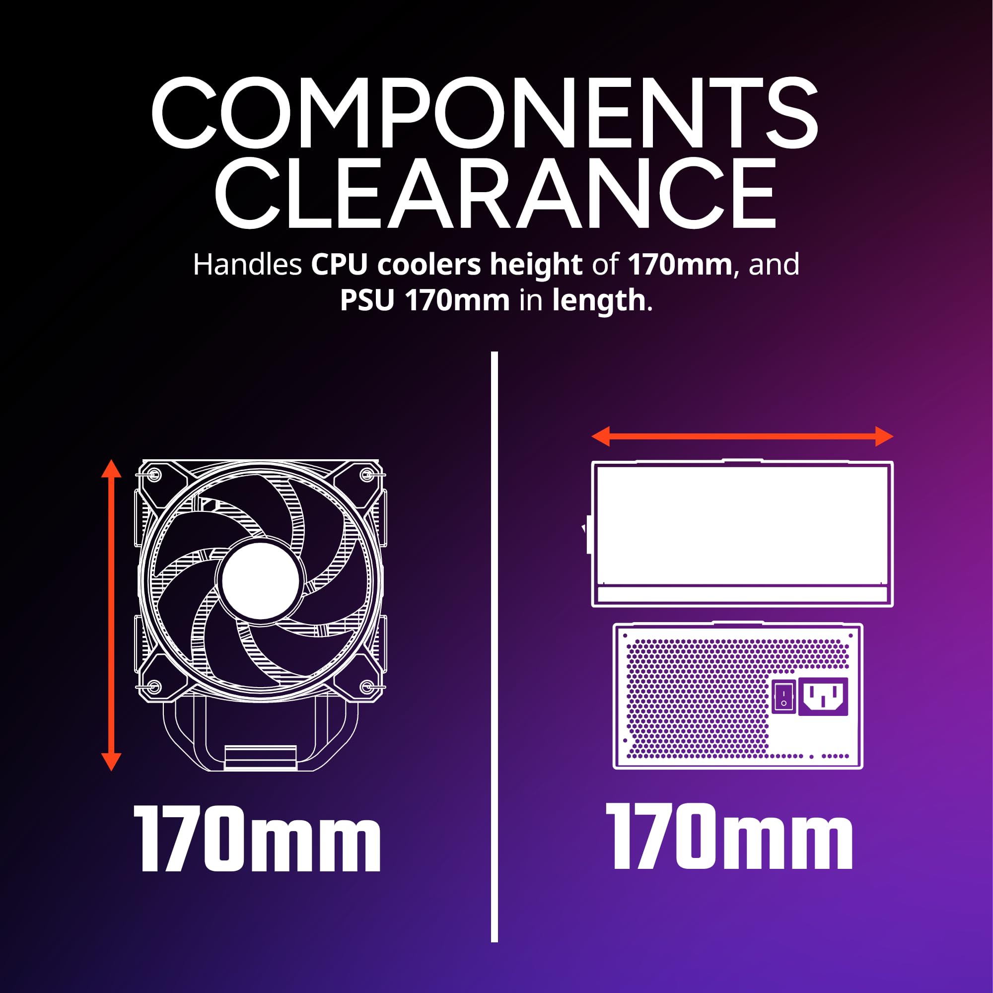 Cooler Master Elite 502 Lite ATX High Airflow Minimalist PC Case, 410mm GPU Max, Compatible RTX 5090|RX 7090 XT, 360mm AIO Max, Type C, Tempered Glass, 120mm PWM Fan, Intakes Grill