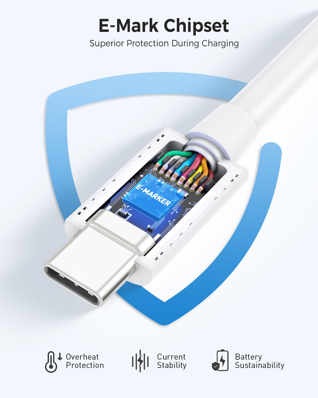 [Intel Certified] Cable Matters 40Gbps Thunderbolt 4 Cable 1m with 8K Video and 240W Charging in White - Backwards Compatible with USB4 Thunderbolt 3 Cable and USB-C