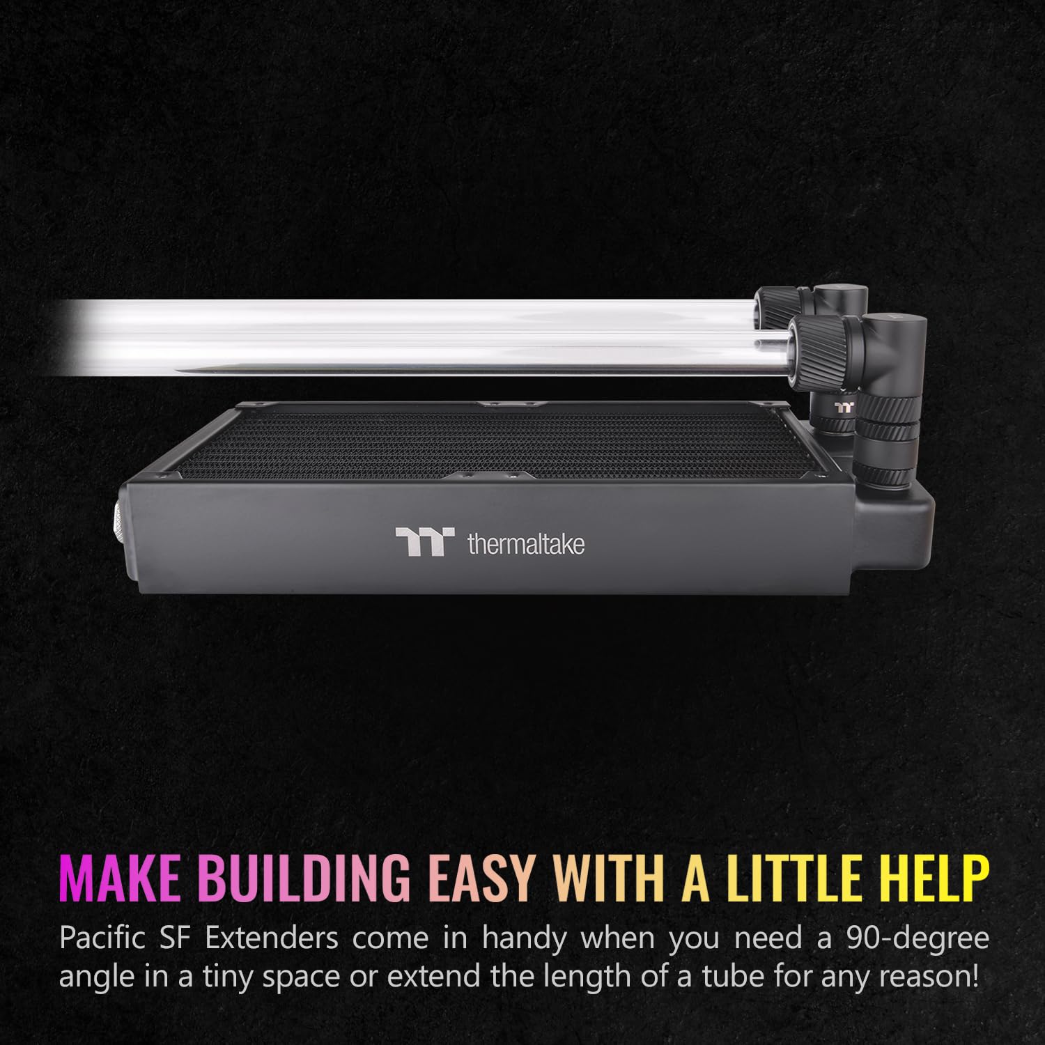 Thermaltake Pacific SF Female to Male 30mm Extender Matte Black/DIY LCS/Fittings CL-W393-CU00MK-A