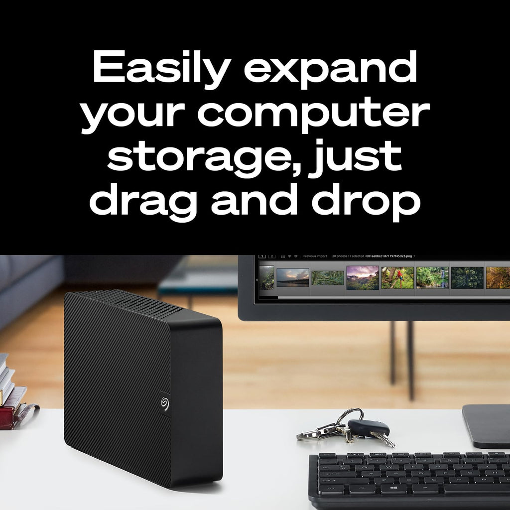 Seagate Expansion Desktop 6TB, External Hard Drive, USB 3.0, Data Rescue Services (STKP6000400)