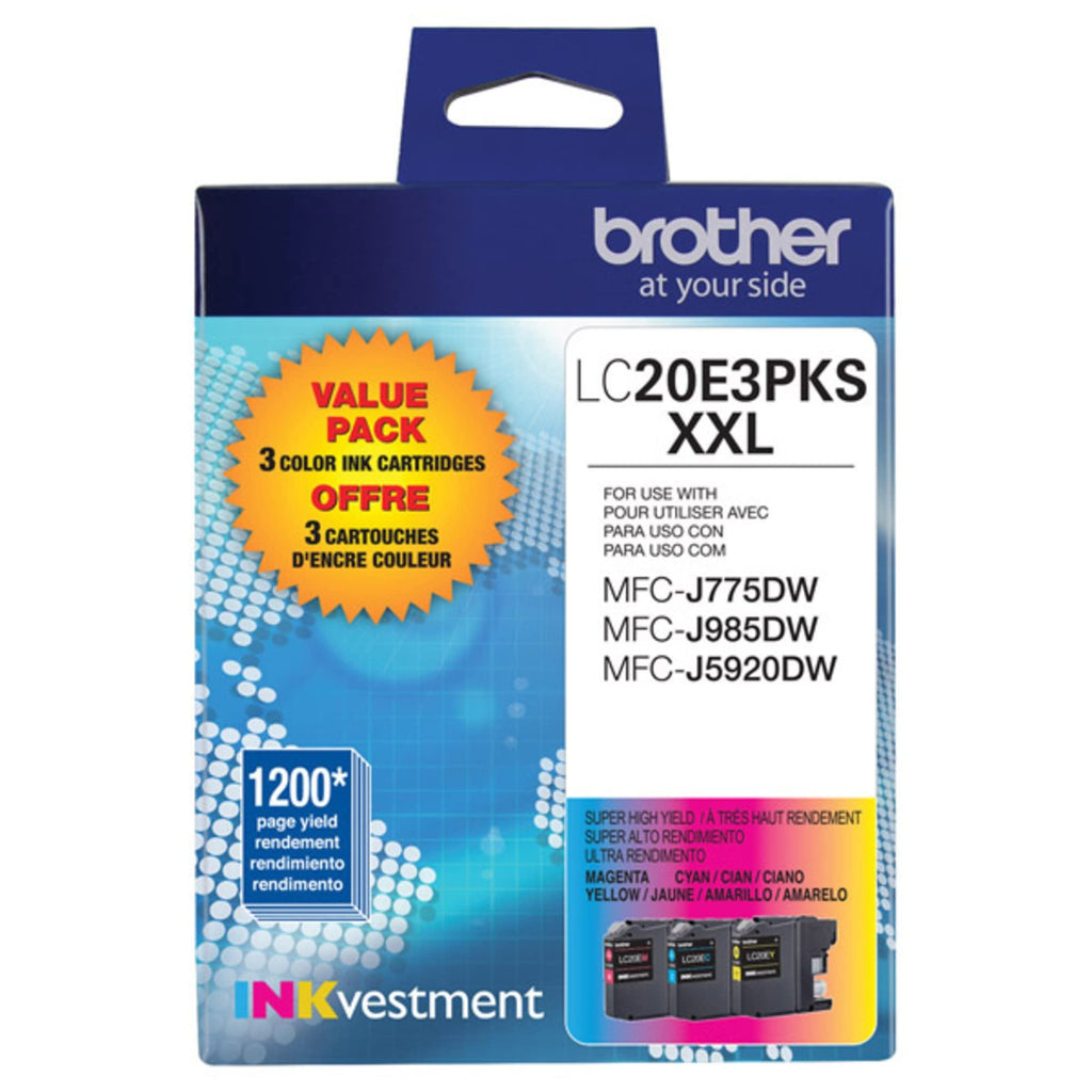 BROTHER - LC20E3PKS XXL Super High Yield Ink Cartridges