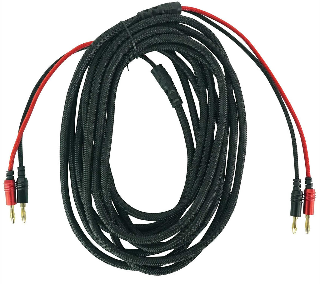 Rockville BN20 20' 14 AWG 100% OFC Copper Banana to Banana Braided Pro Cable