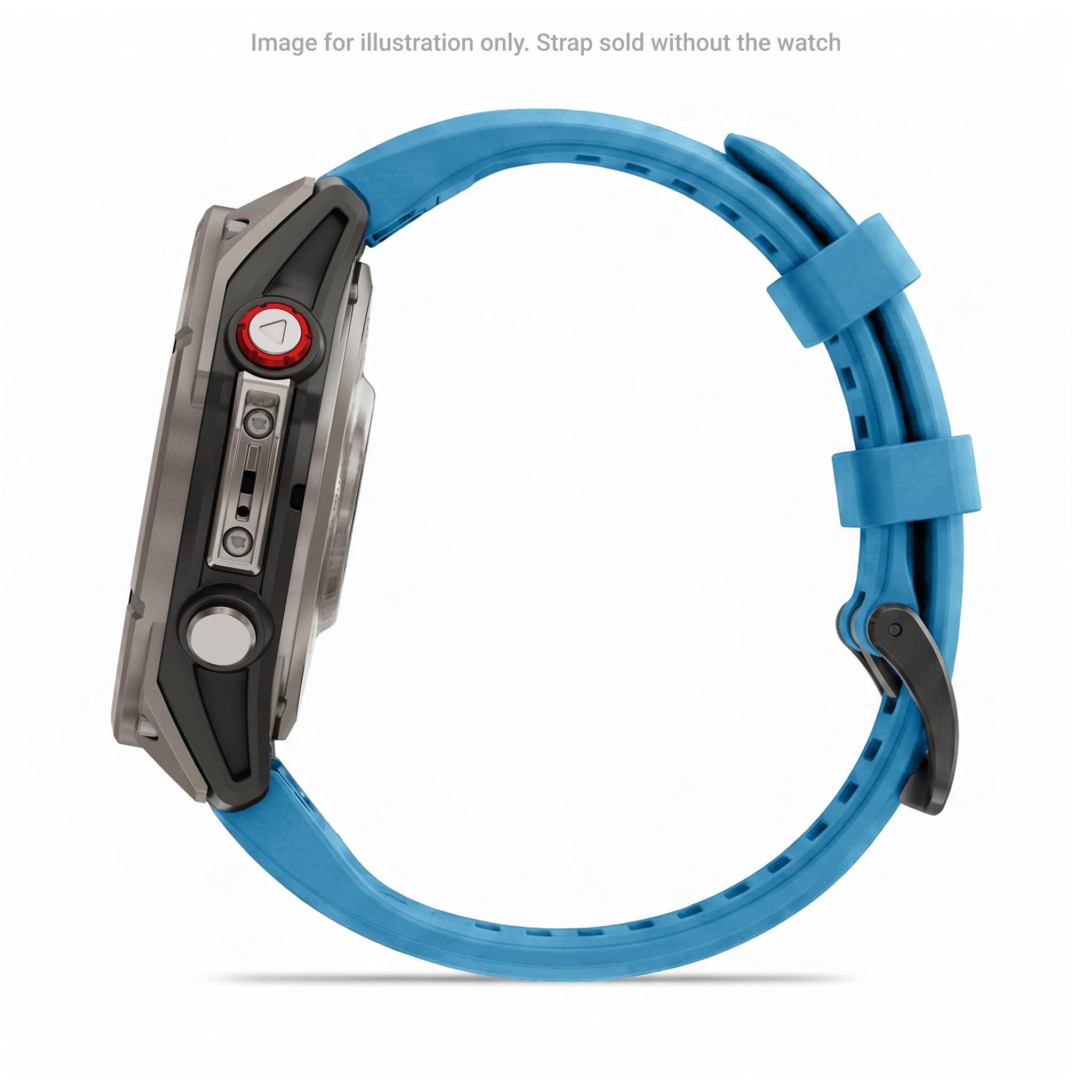 Garmin QuickFit Watch Bands (22mm), suitable for selected fēnix-, epix-, Descent-, D2-, Instinct-, Forerunner- and Approach series smartwatches, Original accessory, Silicone, Lakeside Blue