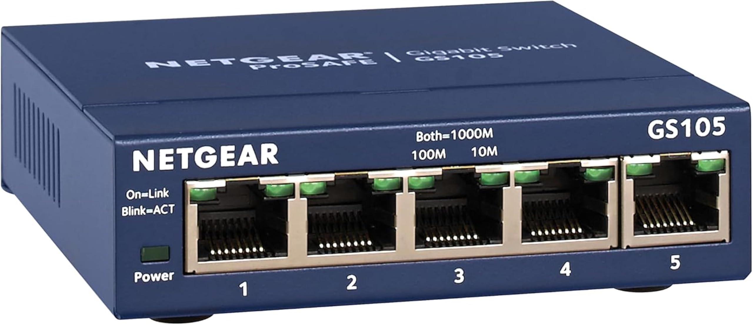 NETGEAR GS105, 5 Port Gigabit Ethernet Network Switch, Ethernet Splitter, Hub