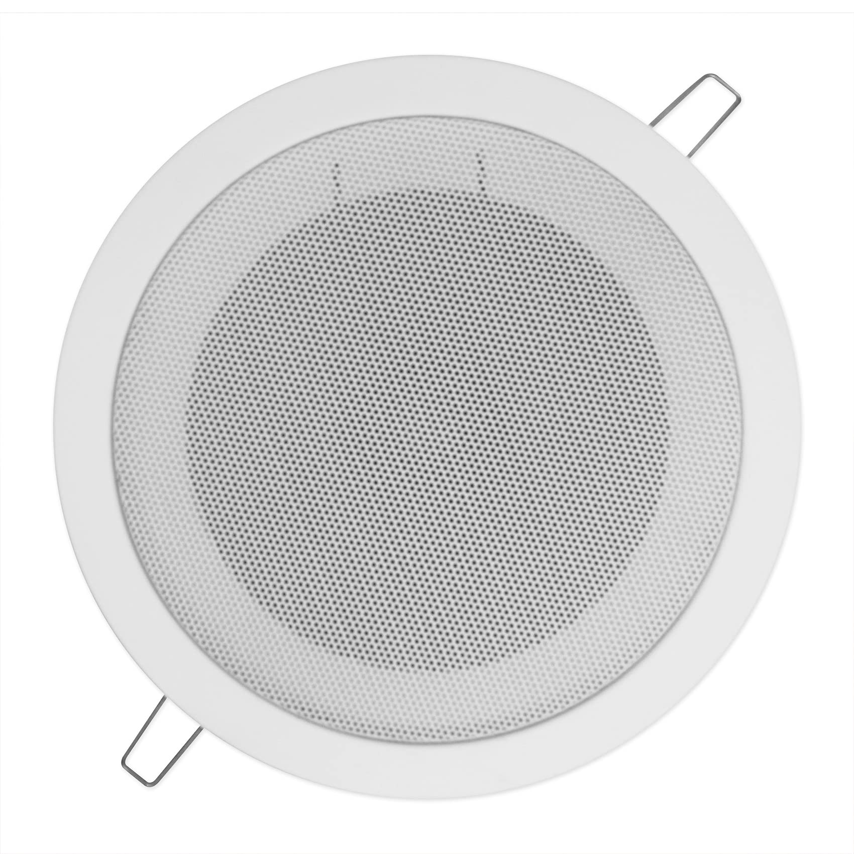 Rockville Commercial Audio Bundle: (4) CCL5T White 5" 70V Ceiling Speakers, Multi-Tap, Flush Mount with RCS80-1 60-Watt 70V Amplifier/Bluetooth Receiver for Restaurant or Office, 5-Items