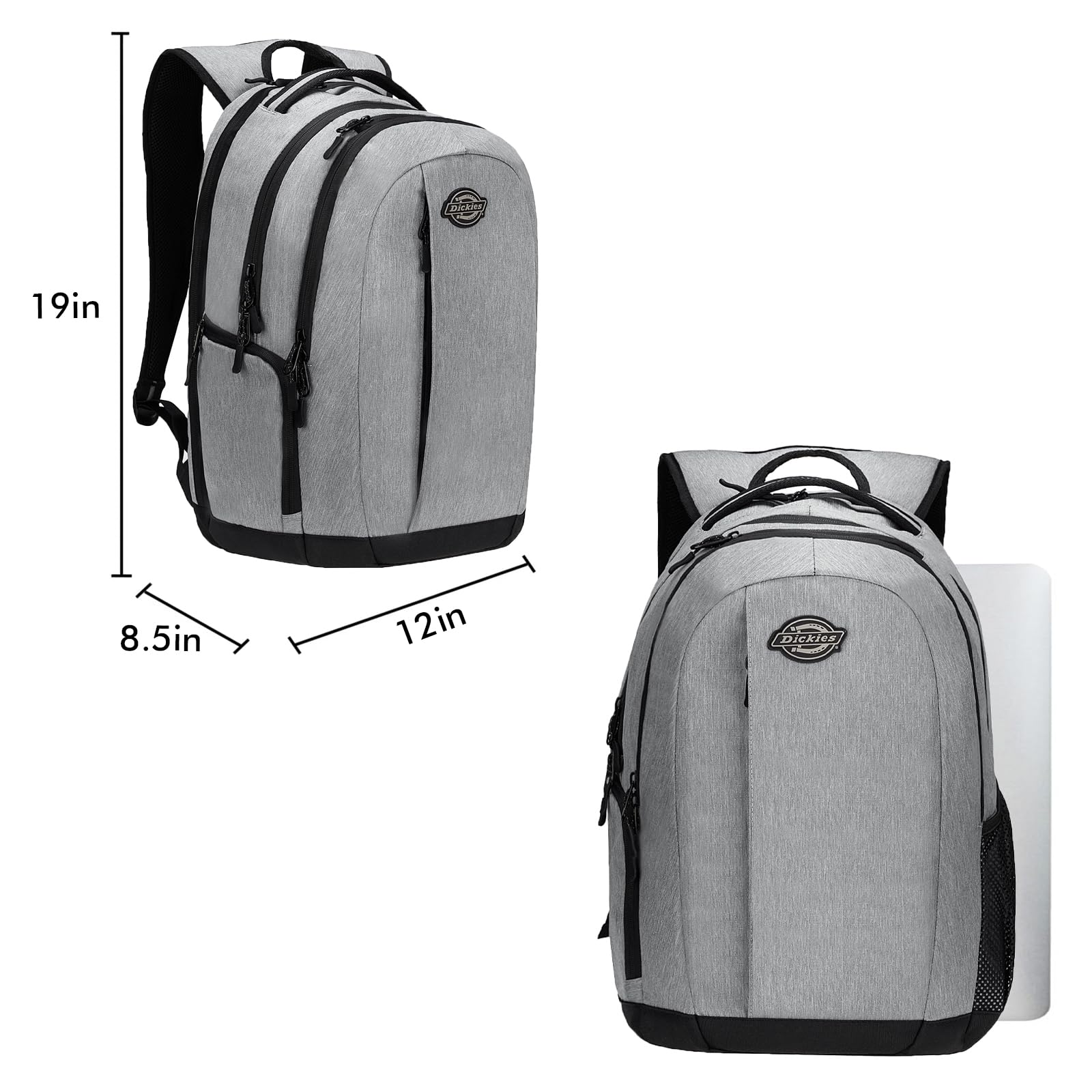Dickies Laptop Backpack, Water Resistant College Computer Bag For School, Fits 15.6 Inch Notebook (Charcoal)
