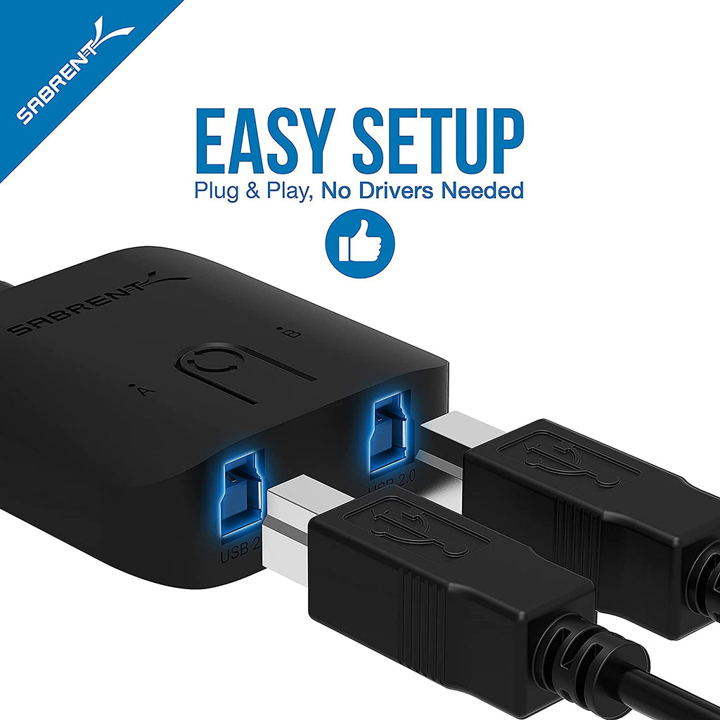 Sabrent USB 3.0 Sharing Switch for Multiple Computers and Peripherals LED Device Indicators (USB-SW30)