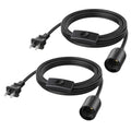 Cable Matters 2-Pack Hanging Light Cord with Switch 8 Ft (Pendant Light Cord, Light Socket with Cord) in Black