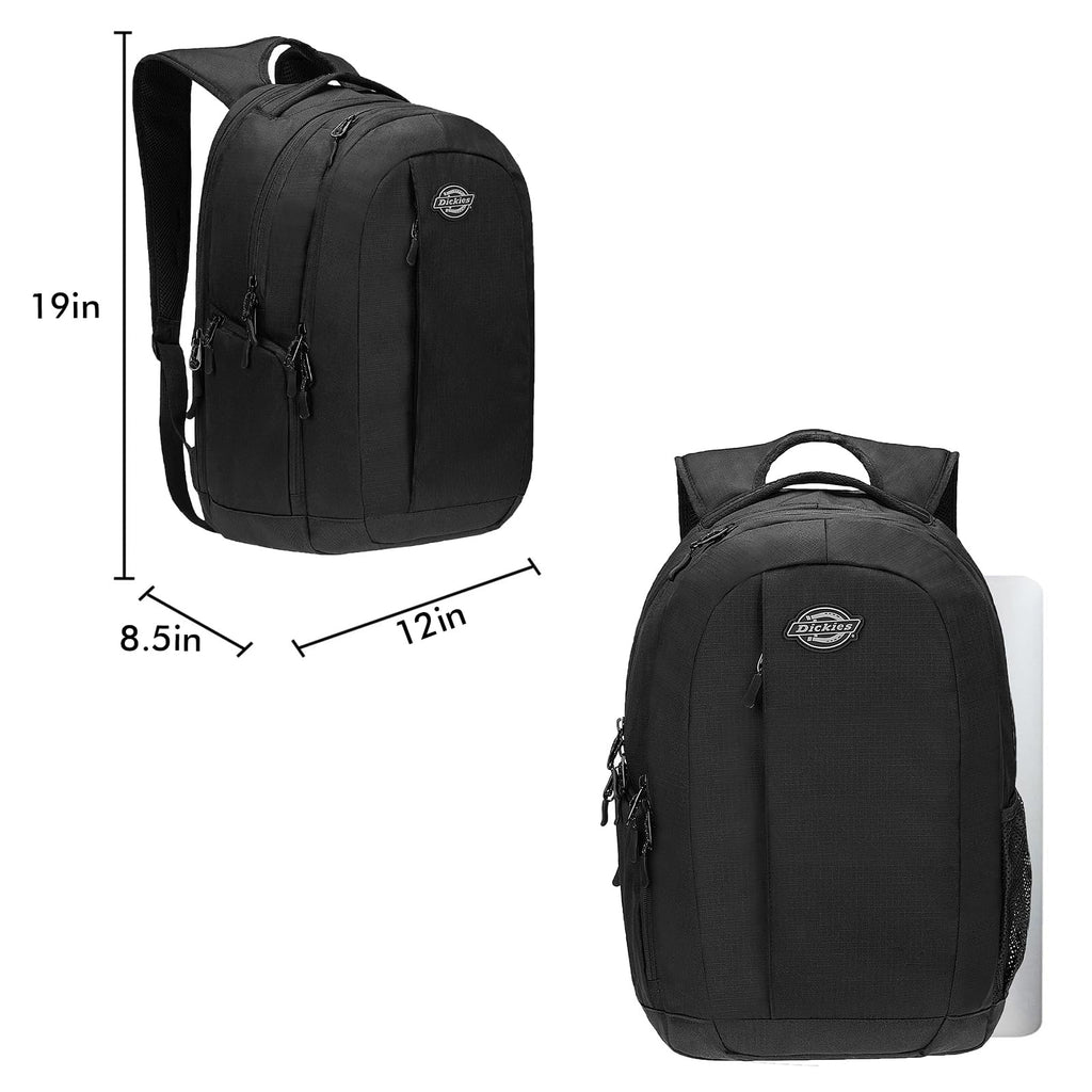 Dickies Laptop Backpack, Water Resistant College Computer Bag For School, Fits 15.6 Inch Notebook (Black)