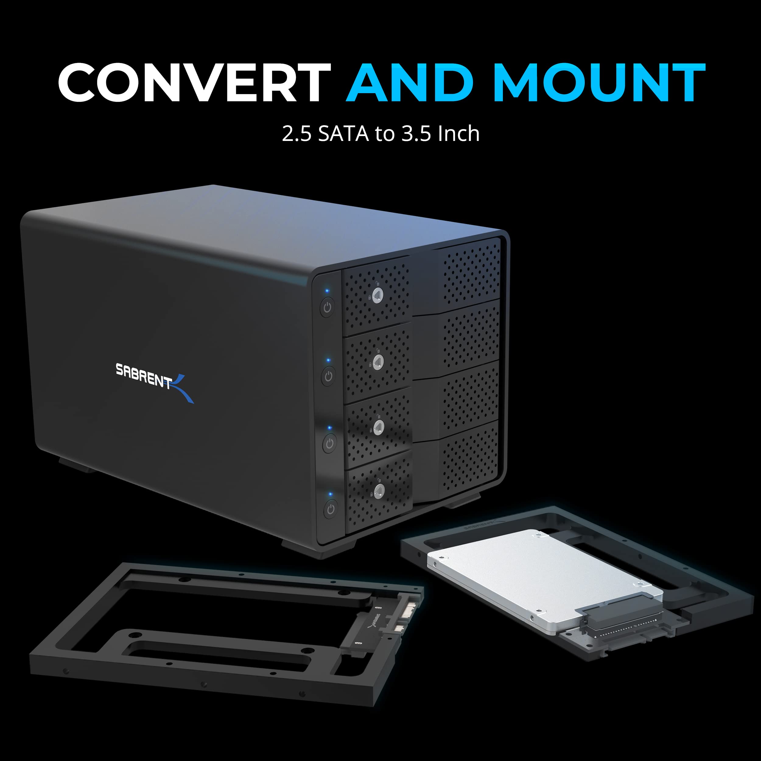 SABRENT 2.5" to 3.5" SSD Mounting Bracket Internal Hard Drive Adapter