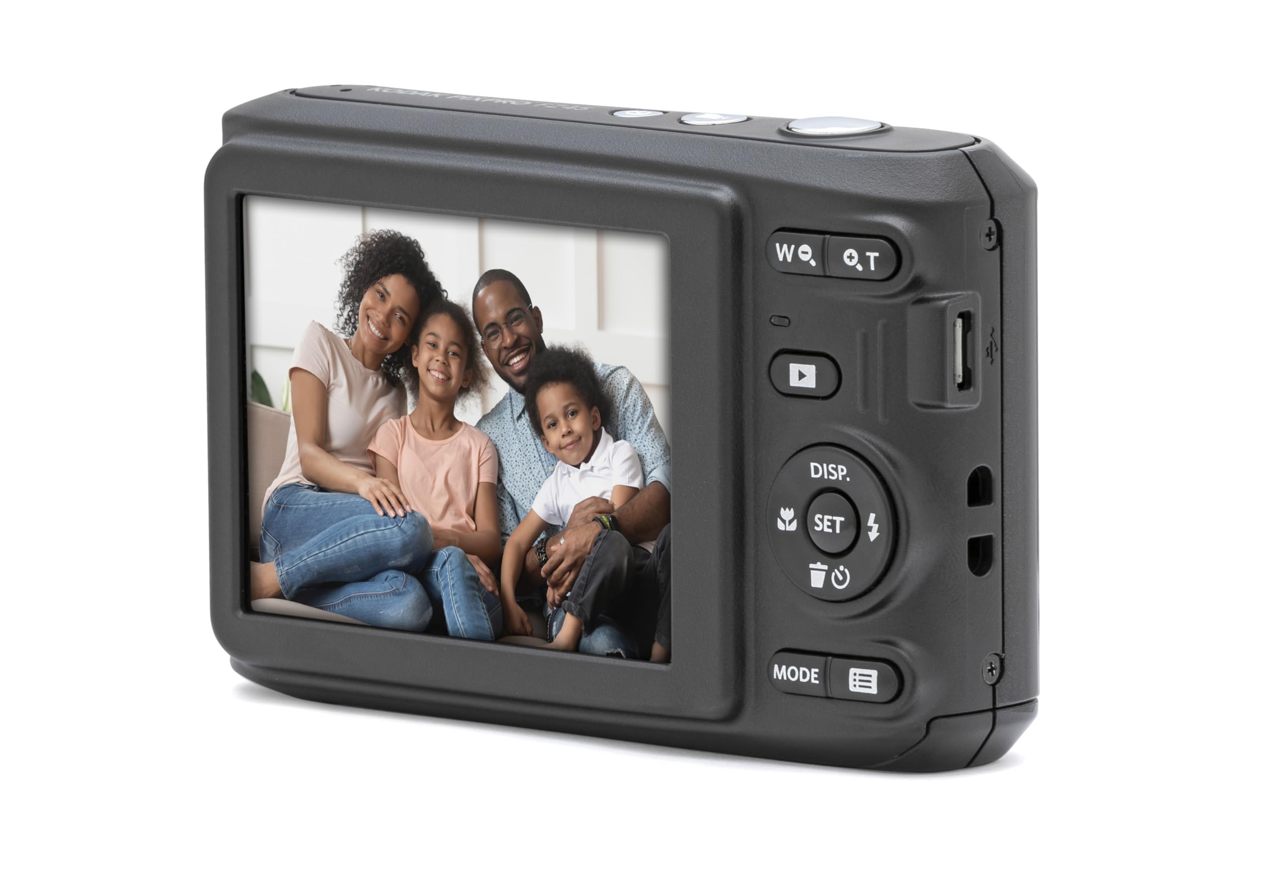 KODAK Pixpro FZ45-16.44 Megapixel Compact Digital Camera, 4x Optical Zoom, 2.7-inch LCD Screen, 720p HD Video, AA Battery Included - Black