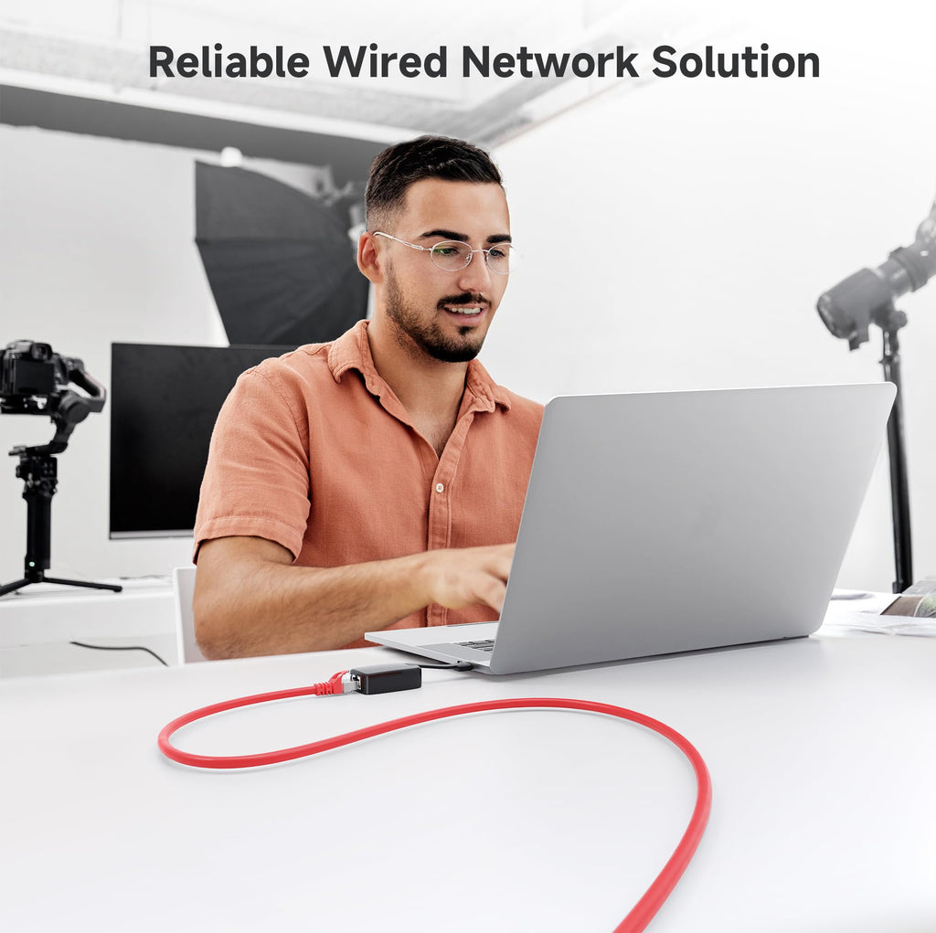 Cable Matters 10Gbps Snagless Long Shielded Cat 6A Ethernet Cable - 100ft, Cat 6A Cable, Cat6A Cord, Ethernet Cord, Red