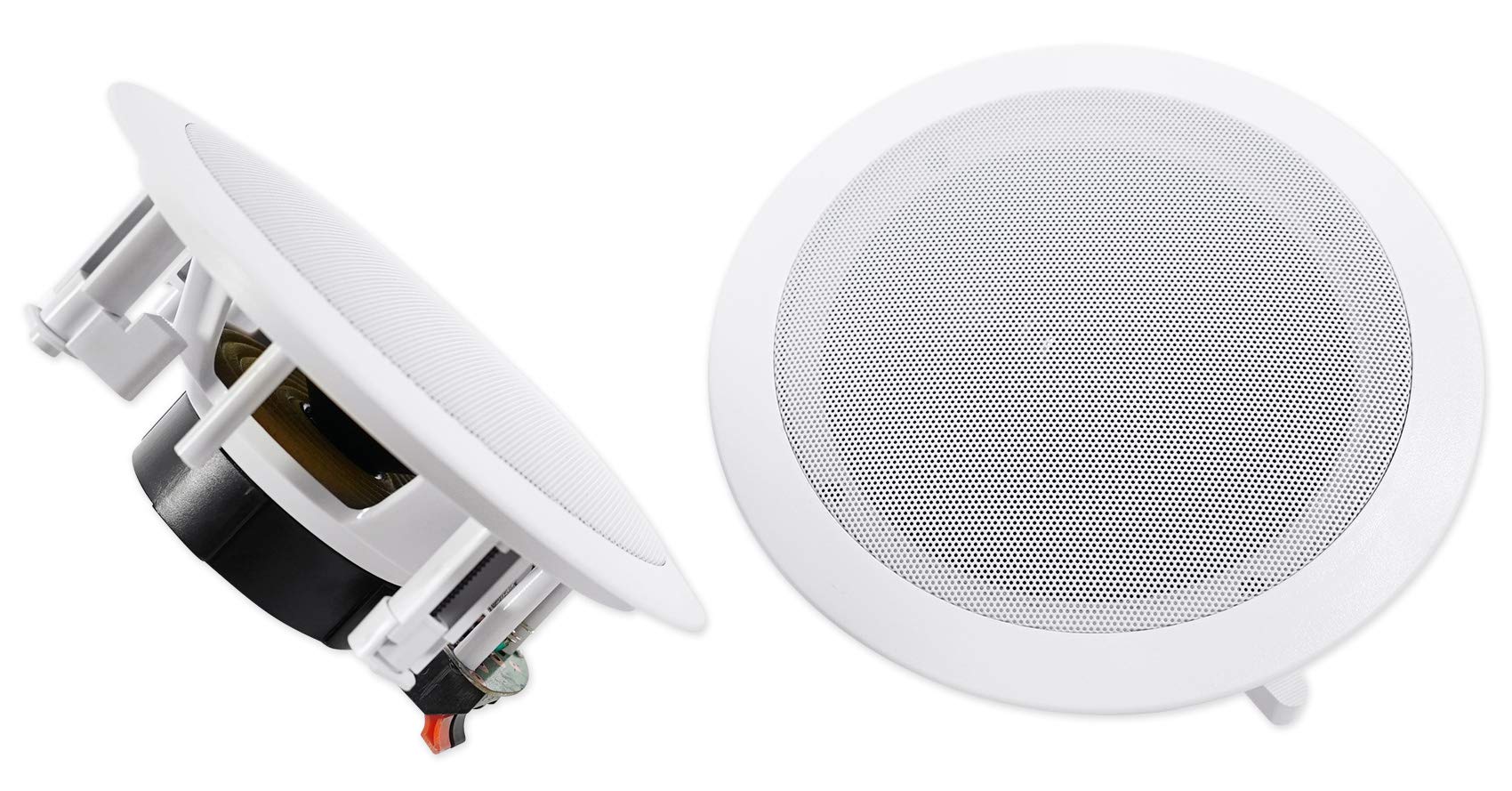 Pair Rockville HC655 6.5" 500 Watt in-Ceiling Home Theater Speakers 8 Ohm