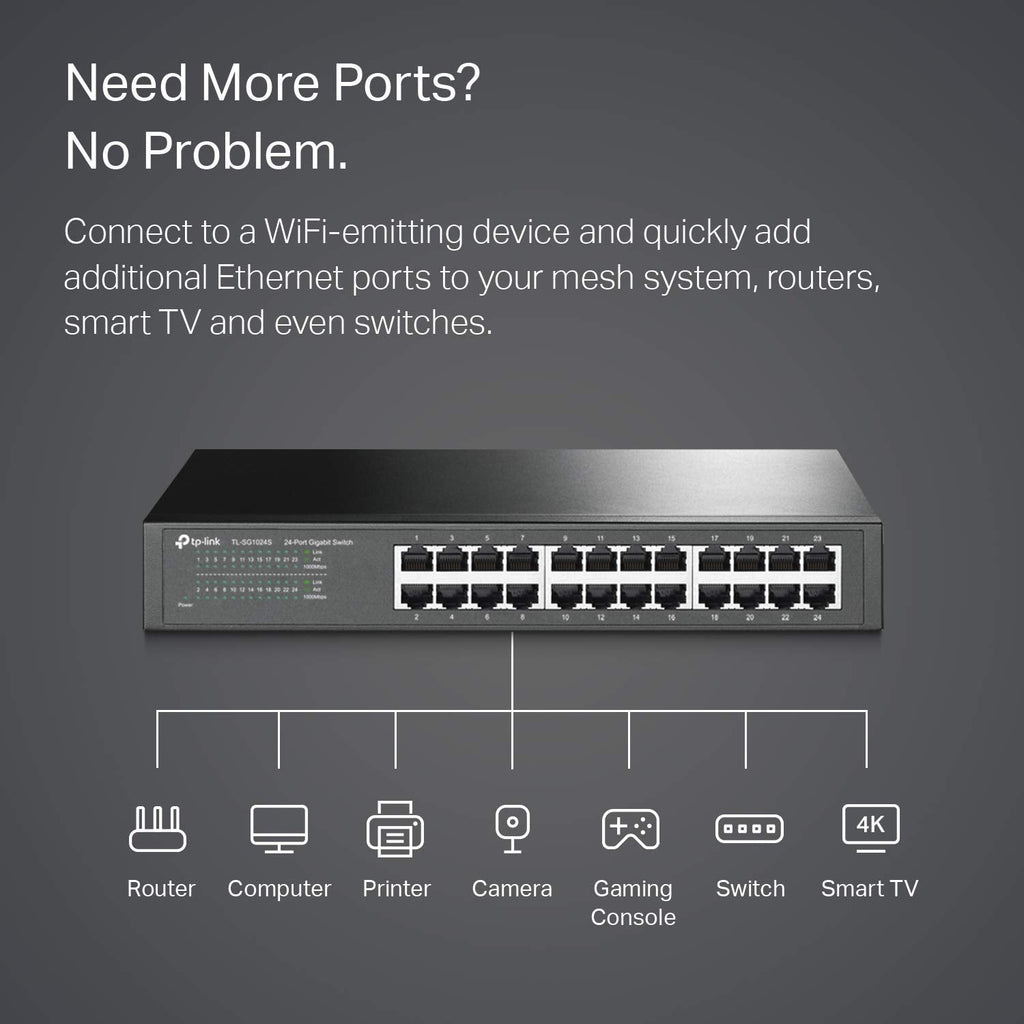 TP-Link 24-Port Gigabit Desktop/Rackmount Switch (TL-SG1024S)