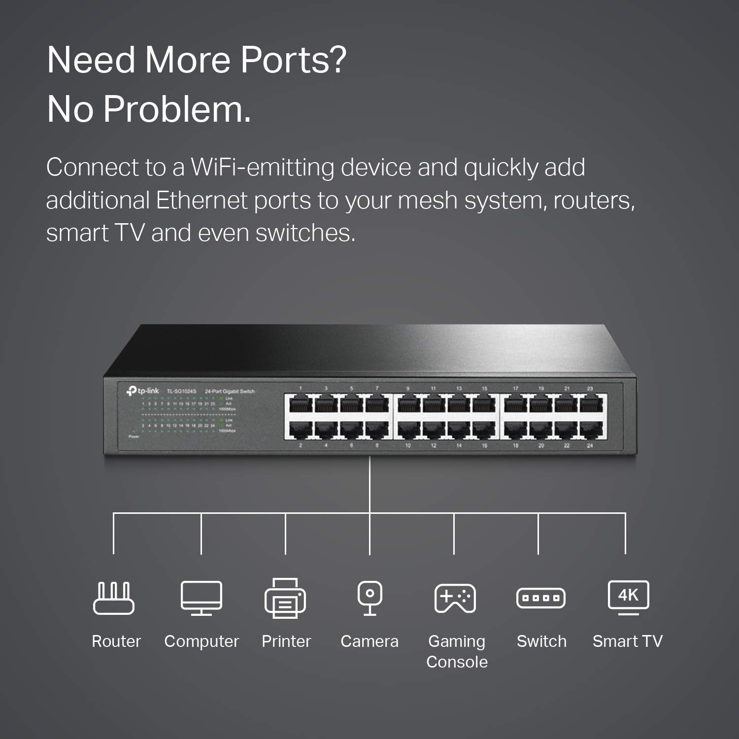 TP-Link 24-Port Gigabit Desktop/Rackmount Switch (TL-SG1024S)