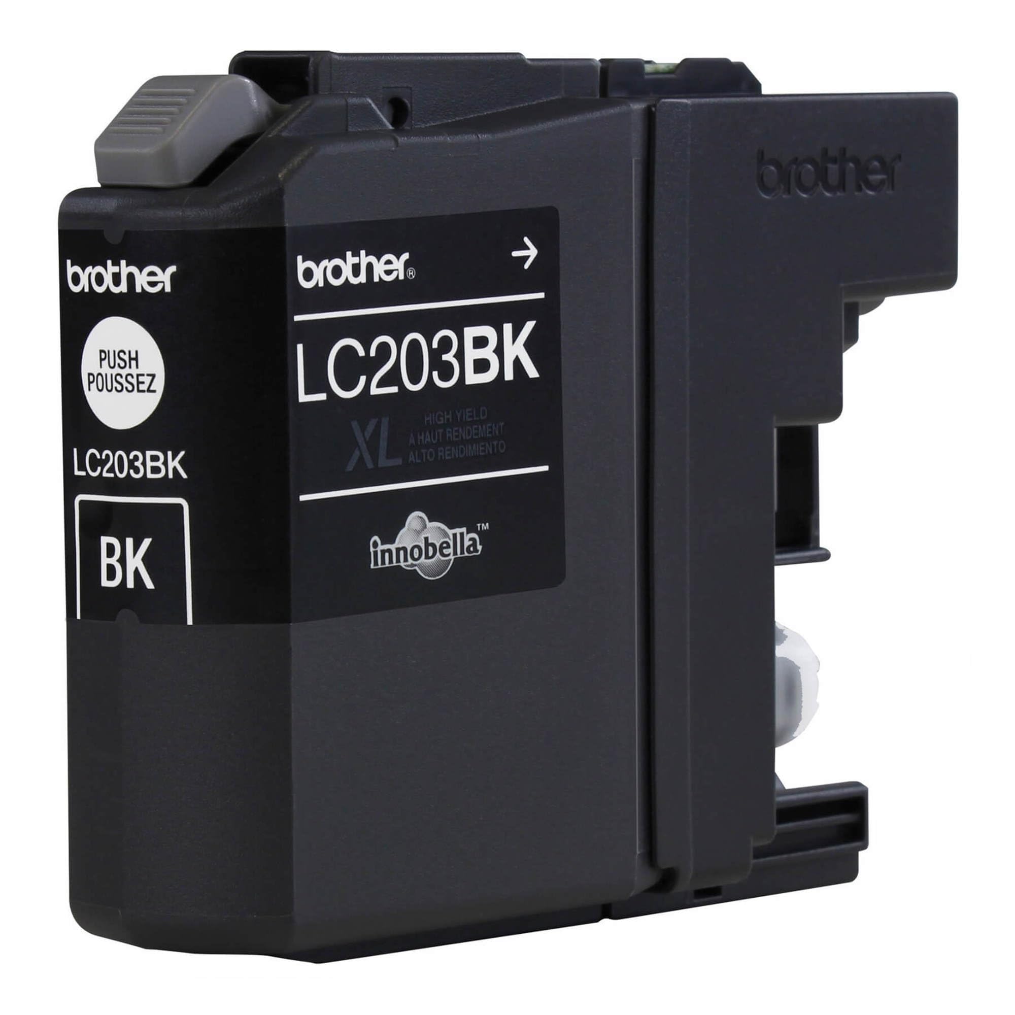 BROTHER Genuine High Yield Black Ink Cartridge, LC203BK, Replacement Black Ink, Page Yield Up To 550 Pages, Amazon Dash Replenishment Cartridge, LC203