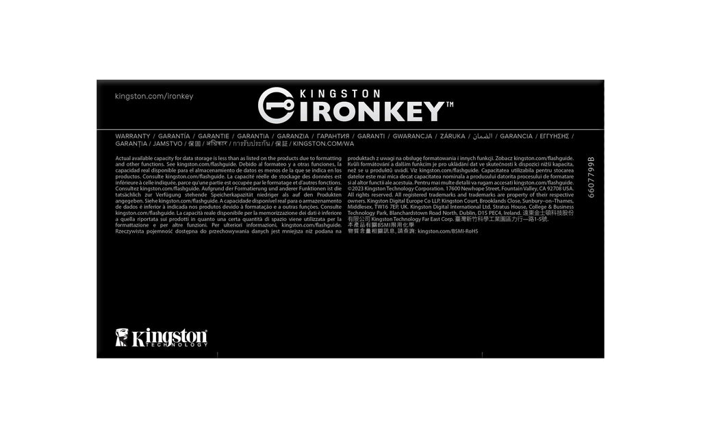 Kingston IronKey D500S hardware-encrypted USB flash drive 16GB FIPS 140-3 Lvl 3 (Pending) AES-256 - IKD500S/16GB