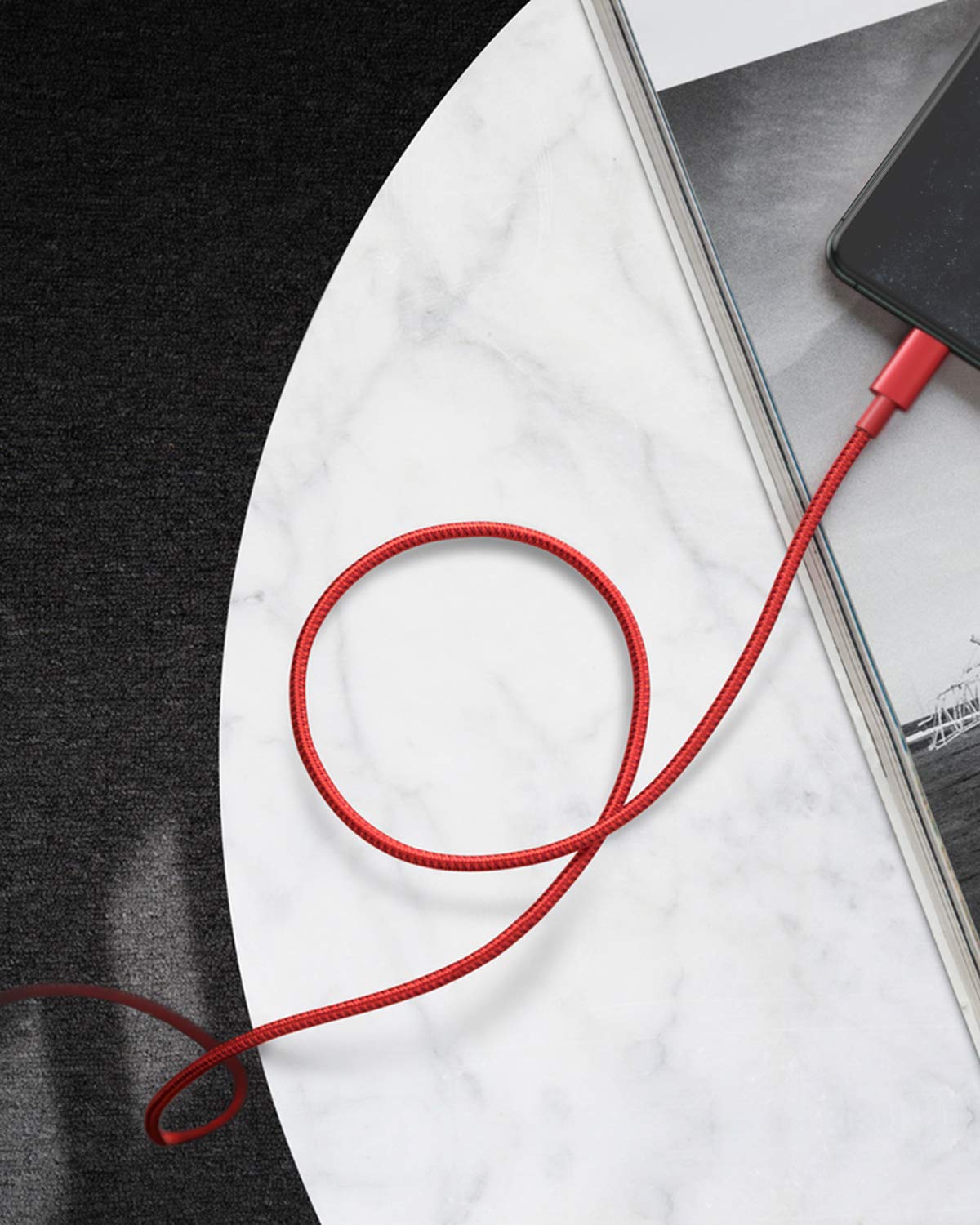 Anker New Nylon USB C to Lightning Cable, Apple MFi Certified for iPhone 14 Series, and More (6FT,Red)