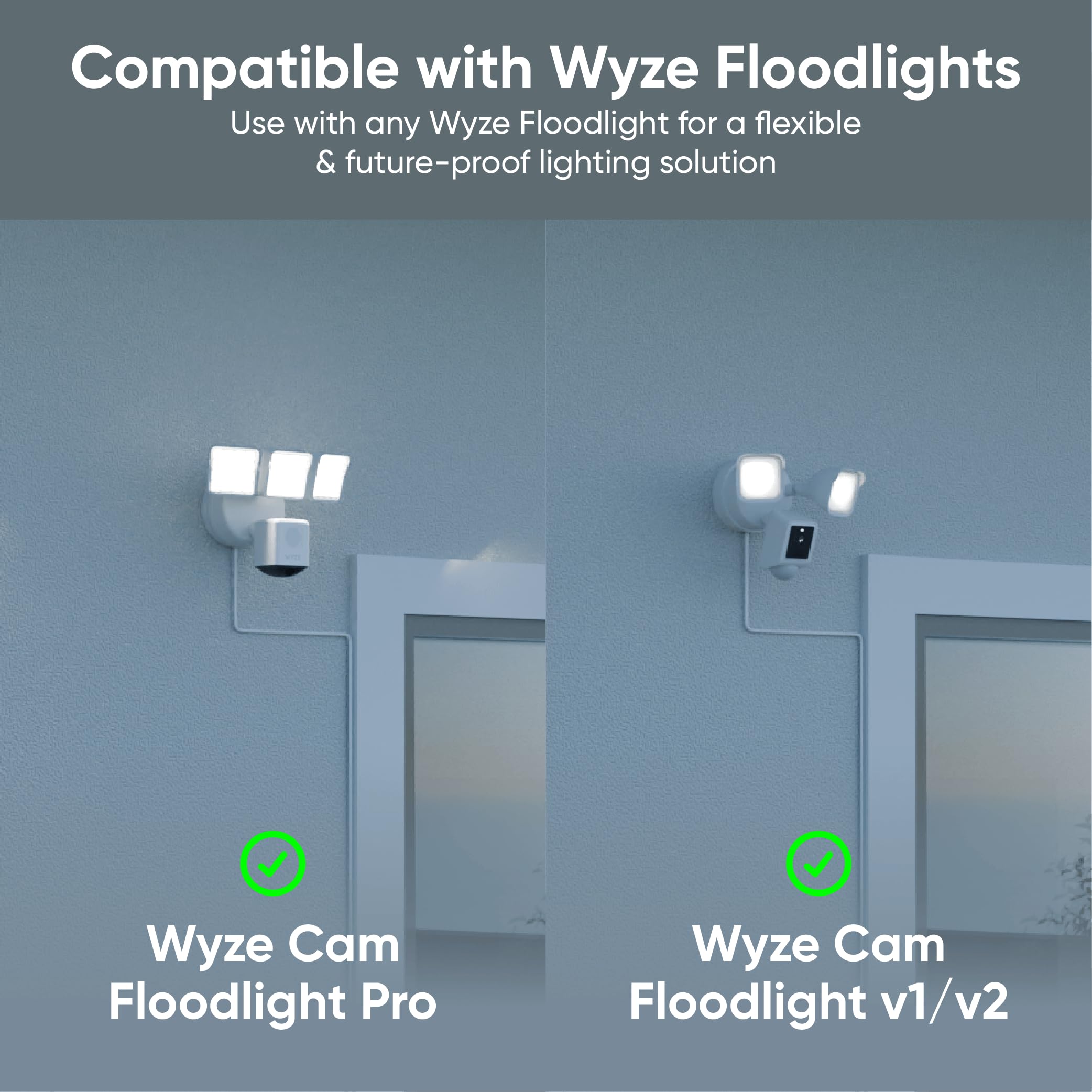 Wyze Floodlight Cam Plug-in Mount for Wyze Floodlight Cameras v1/v2/Pro, Electrical Box with 20ft Weather-Resistant Outdoor Power Cable, Easy Installation (Black)