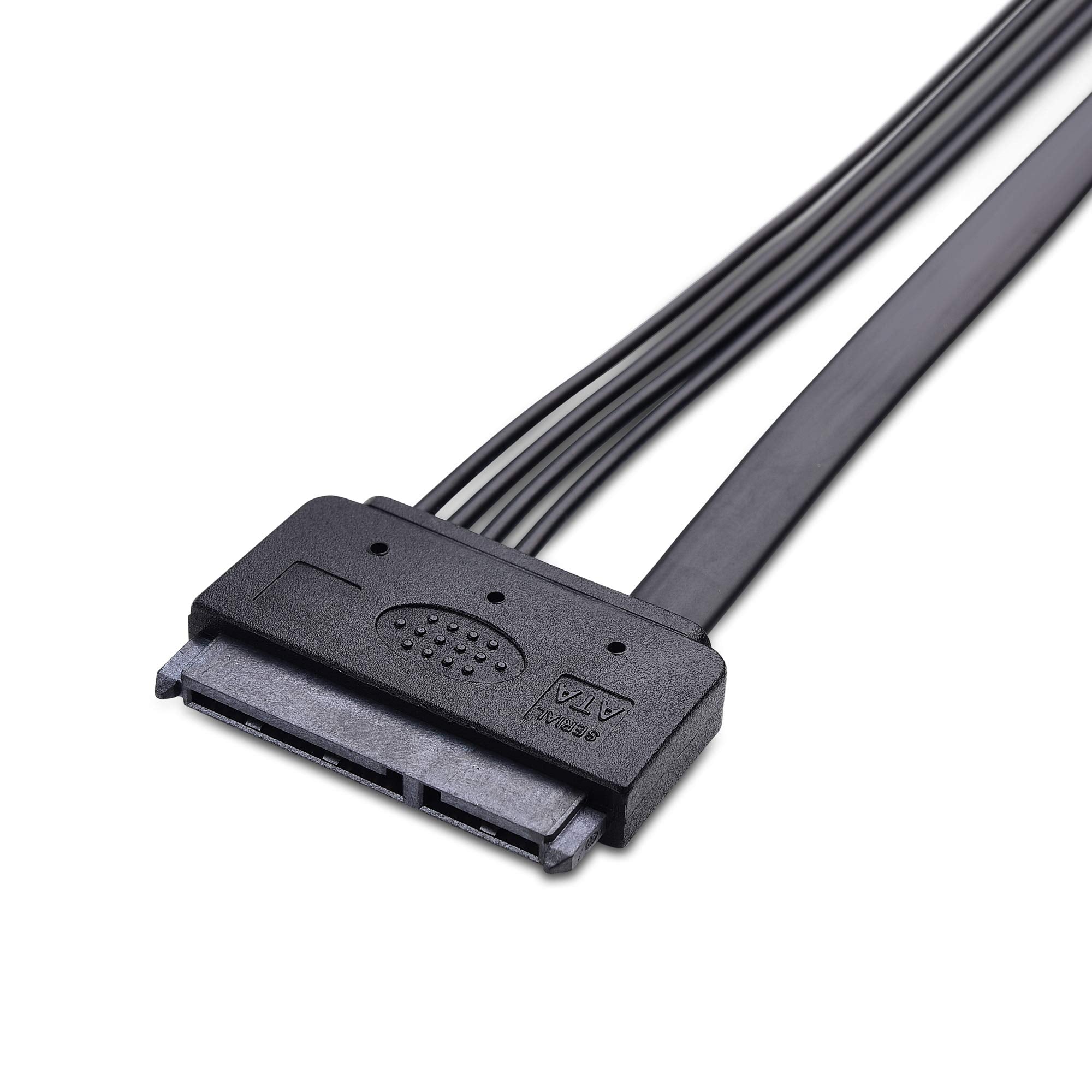 Cable Matters(2-Pack SATA 22-Pin (7+15) Power & Data Extension Cable - 20 Inches