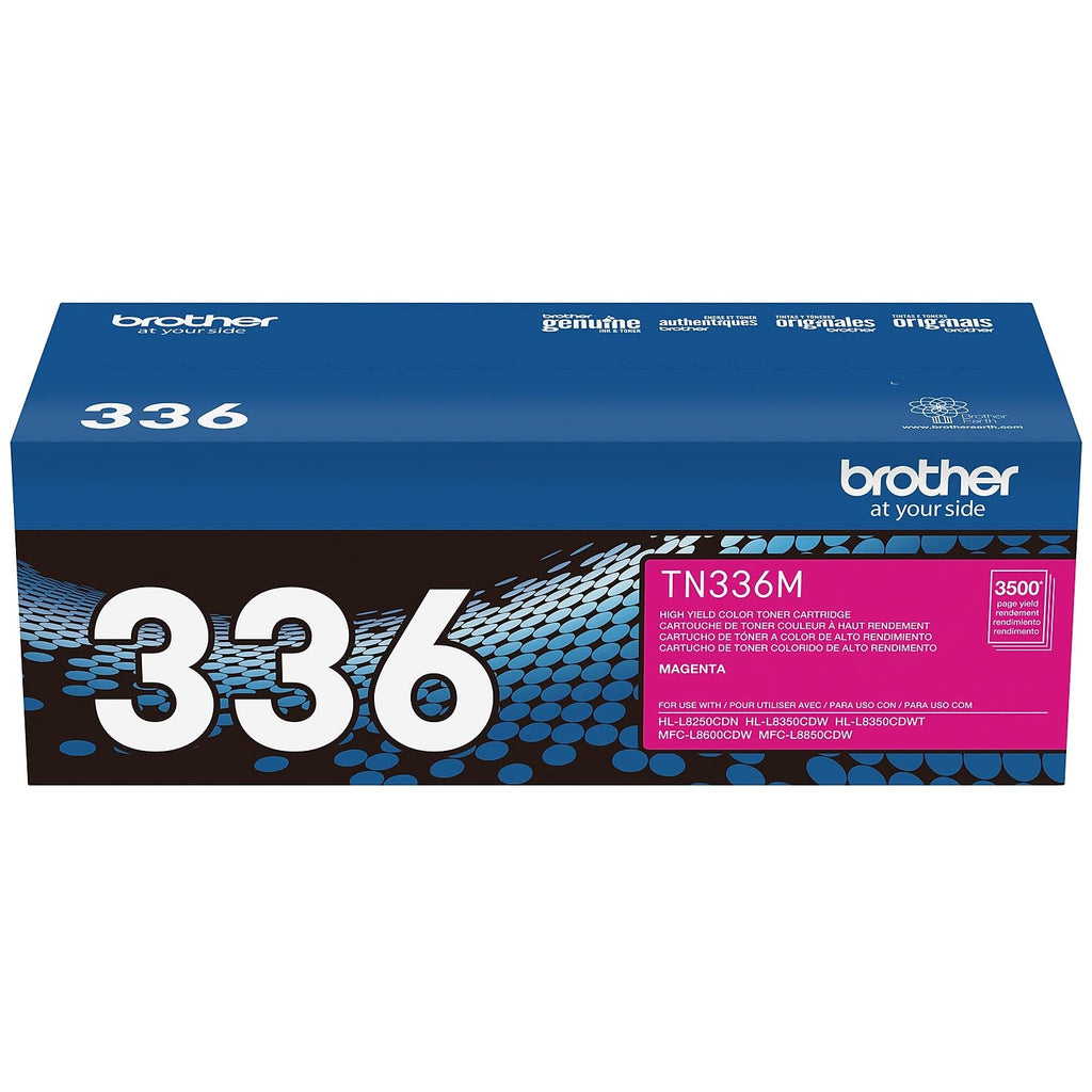Brother TN-336M laser toner & cartridge - laser toner & cartridges (Magenta, Laser, Brother, HL-L8250CDN, HL-L8350CDW, HL-L8350CDWT, MFC-L8600CDW, MFC-L8850CDW, ISO/IEC 19798, Black)