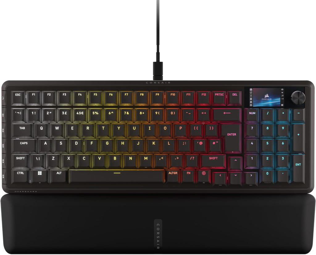 Corsair Vanguard PRO 96 Wired Hall Effect Magnetic Mechanical Gaming Keyboard � 96% Layout, MGX Hyperdrive Switches, 8000Hz Polling, Rapid Trigger, Virtual Stream Deck, SOCD Flashtap, QWERTY US