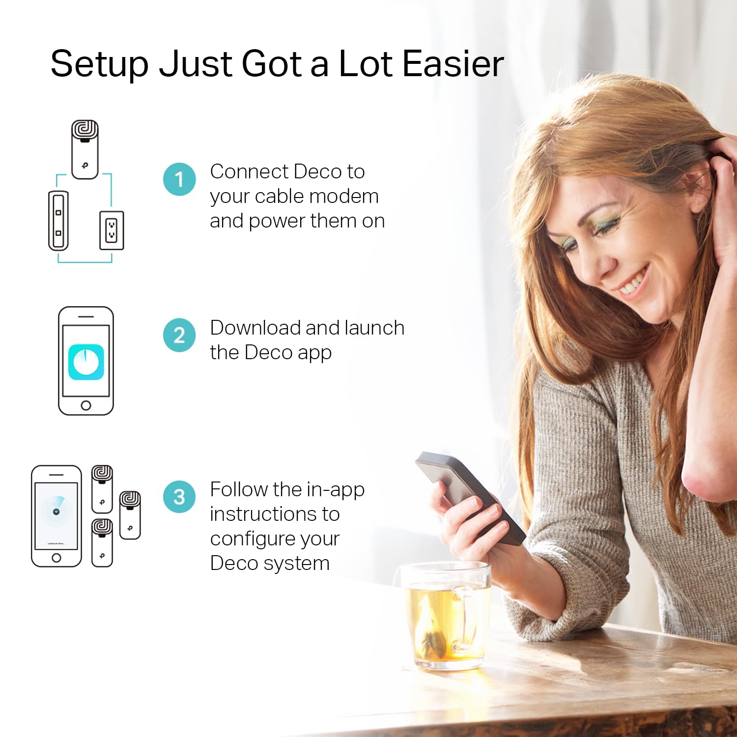TP-Link Deco Whole Home Mesh WiFi System (Deco S4) � Up to 3,800 Sq.ft. Coverage, WiFi Router and Extender Replacement, Parental Controls, 2-Pack