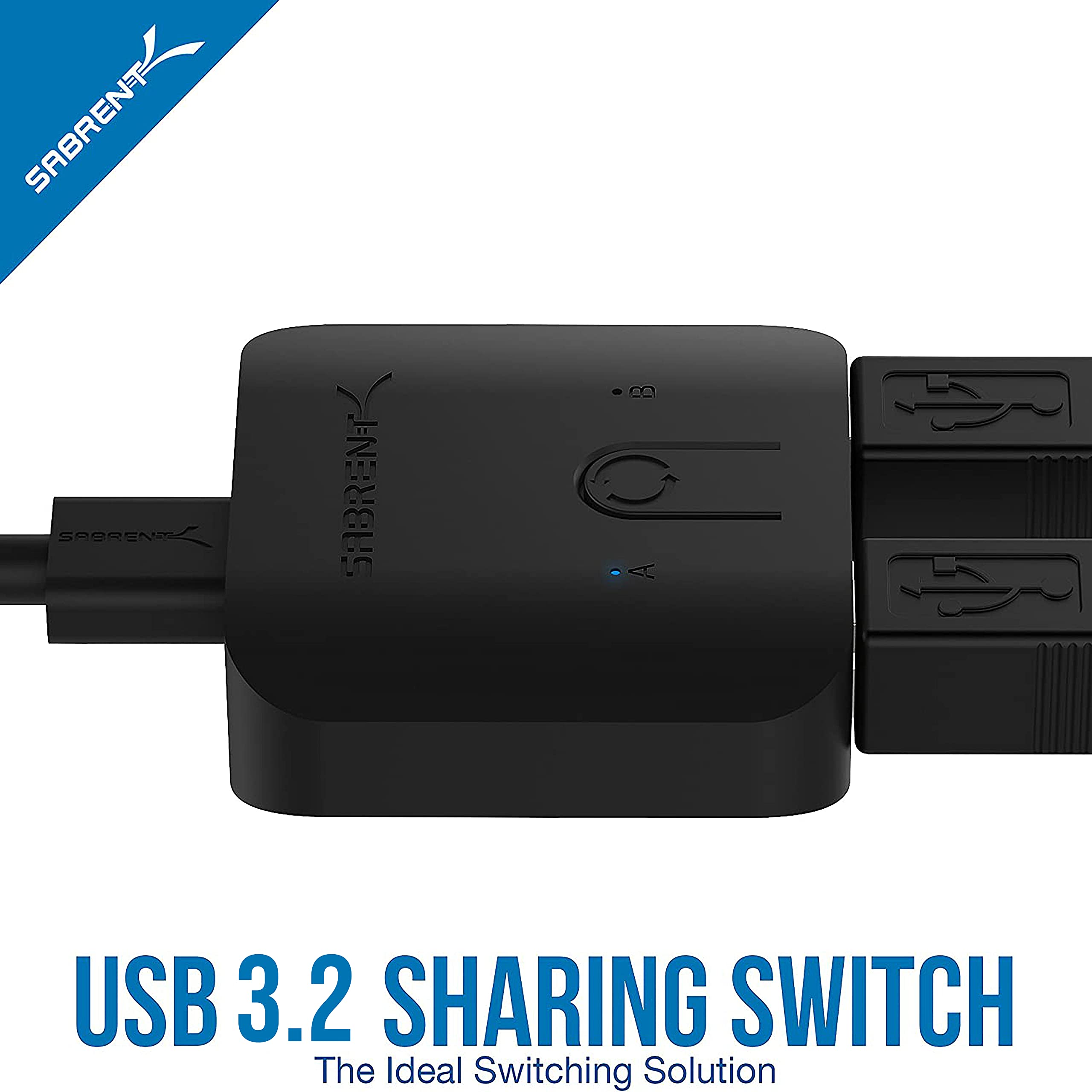 Sabrent USB 3.0 Sharing Switch for Multiple Computers and Peripherals LED Device Indicators (USB-SW30)