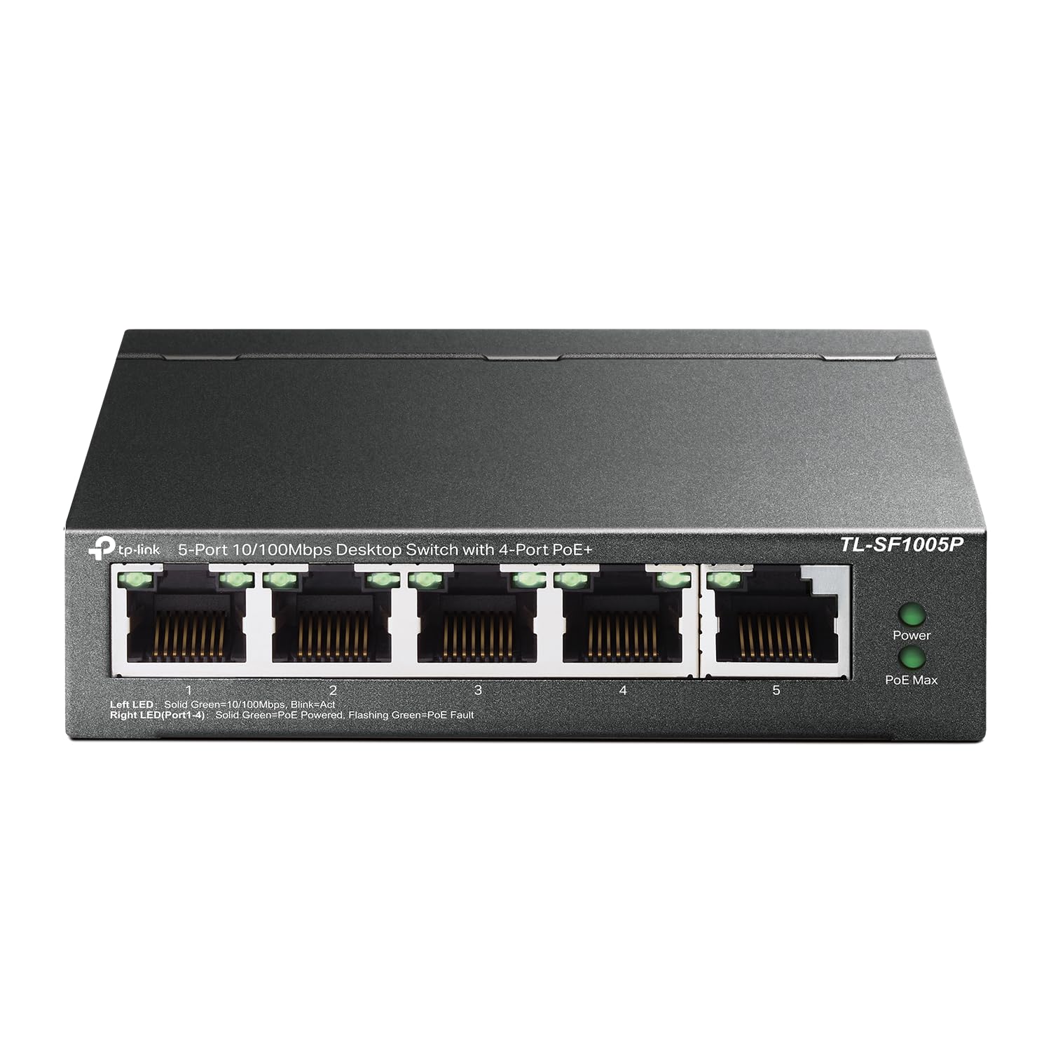 TP-LINK TL-SF1005P 5-Port 10/100 Mbps Desktop Switch with 4-Port PoE