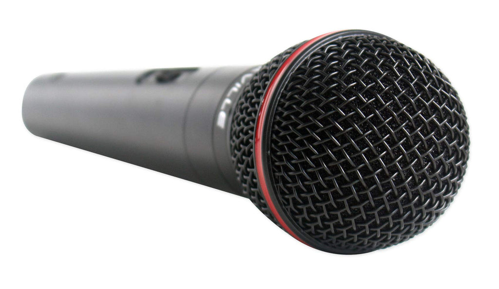 Rockville RMIC-SR Dynamic Handheld Microphone, 600 Ohms +/-30%, 72dB Sensitivity, M-56 Cartridge, Metal Body, OFC Copper Cables & Case, for DJ, Vocal, Karaoke