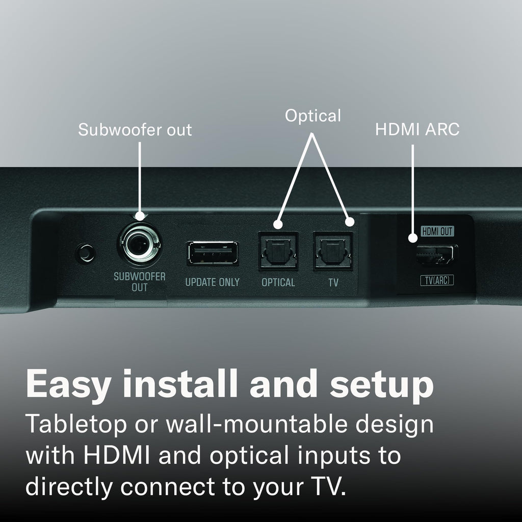 Yamaha SR-B20A Sound Bar with Built-in Subwoofers and Bluetooth