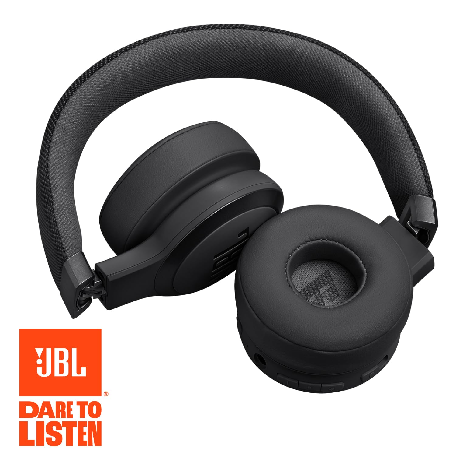 JBL Live 670NC Wireless On-Ear Headphones with Adaptive Noise Cancelling with Smart Ambience, Up to 65 Hours Battery Life with Fast Charging, Lightweight, Comfortable and Foldable (Black)