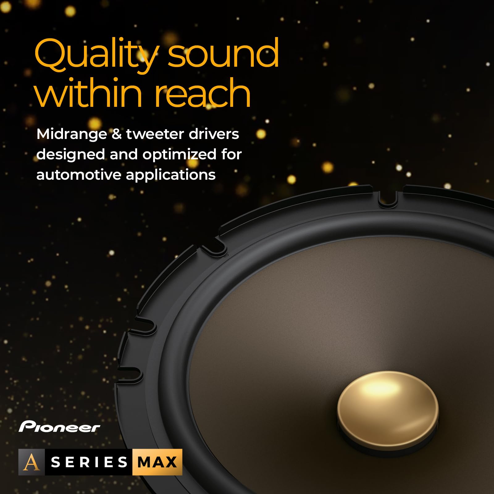 Pioneer A-Series Max TS-A653FH 6.5" 2-Way Speakers (Pair) - 340W Max, Balanced Sound + Smooth Treble, Enhanced Bass, Ideal Factory Upgrade, Installation Adaptors Included